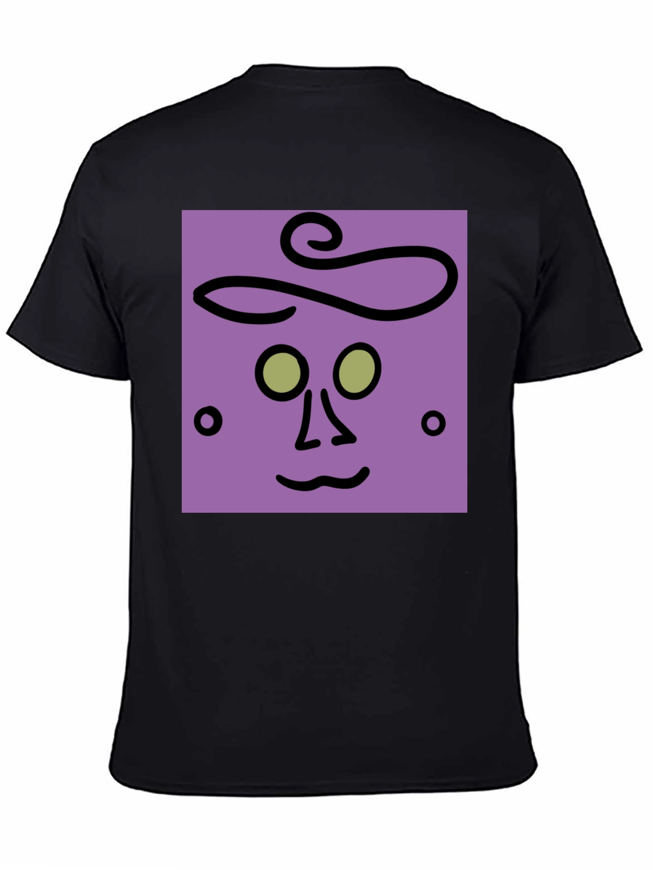 Abstract Face Graphic Tee - Unisex Black T-Shirt