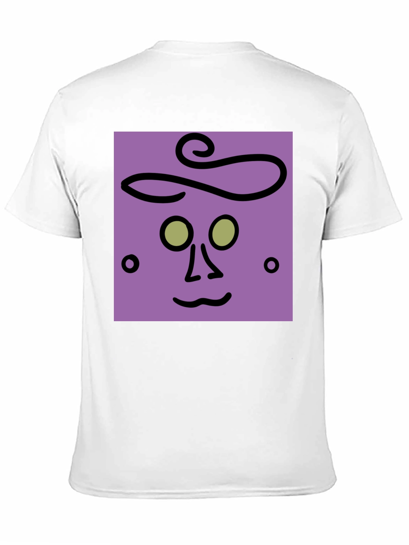 Abstract Face Graphic Tee - Unisex Black T-Shirt