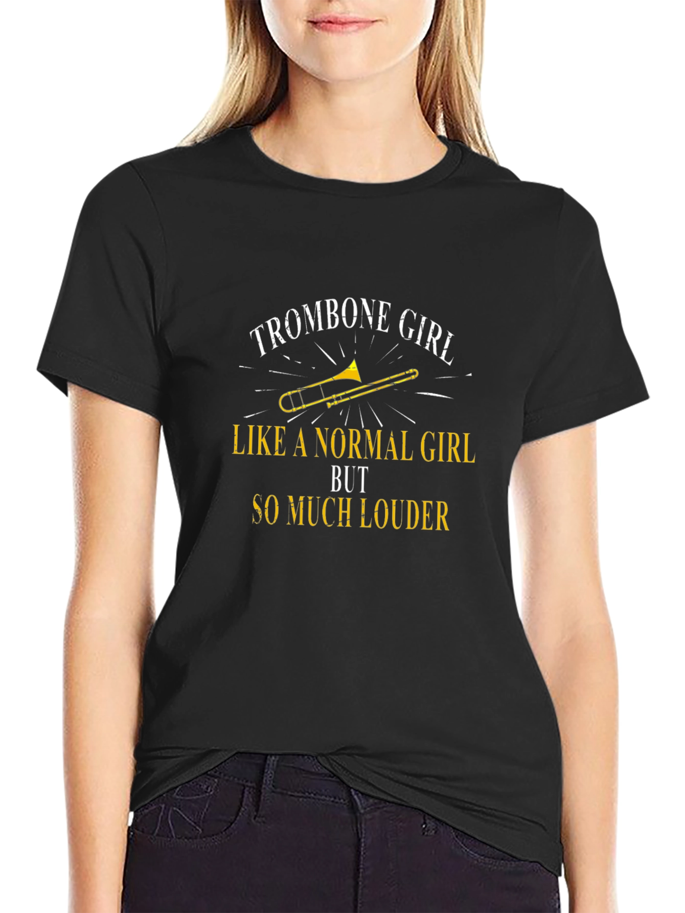 Trombone Girl So Much Louder Black T-Shirt