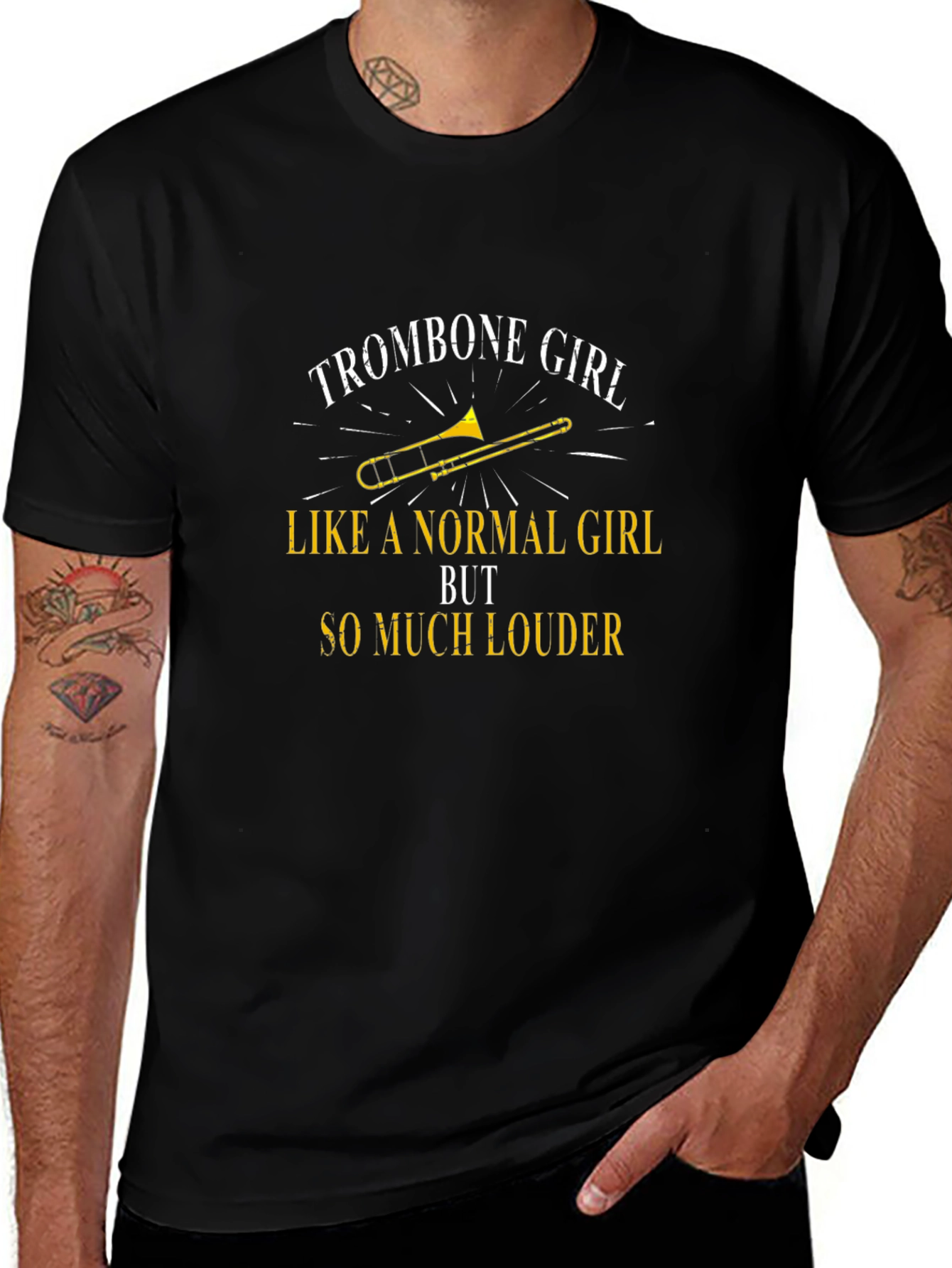 Trombone Girl So Much Louder Black T-Shirt