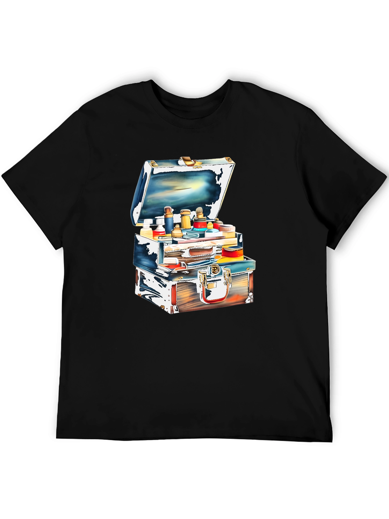 Unique Suitcase Illustration Graphic T-Shirt