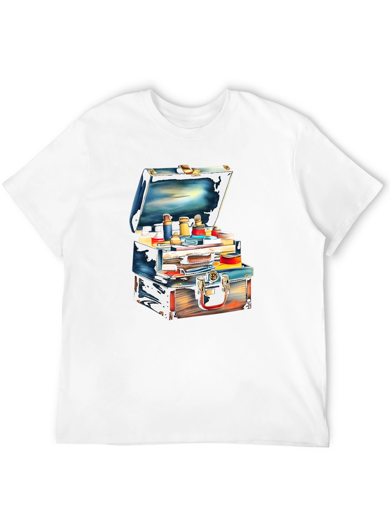 Unique Suitcase Illustration Graphic T-Shirt