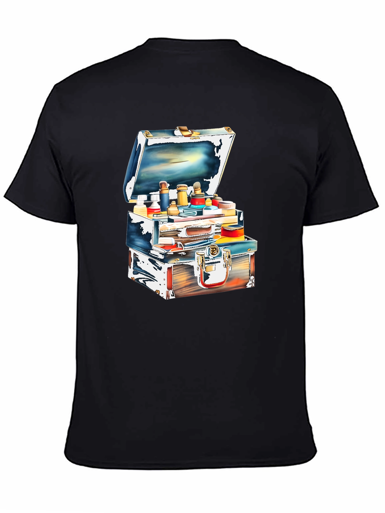 Unique Suitcase Illustration Graphic T-Shirt