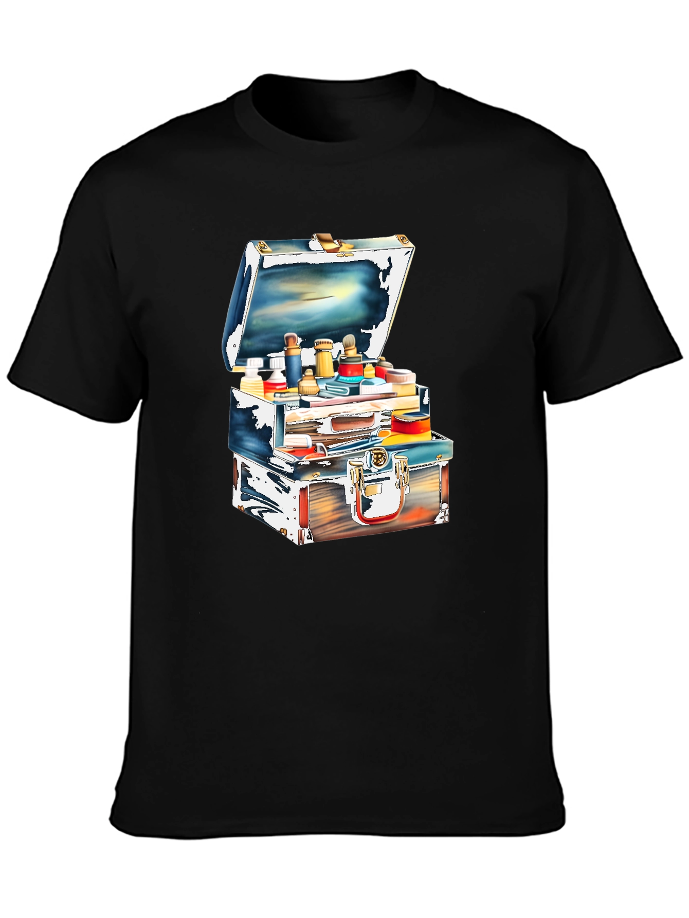 Unique Suitcase Illustration Graphic T-Shirt
