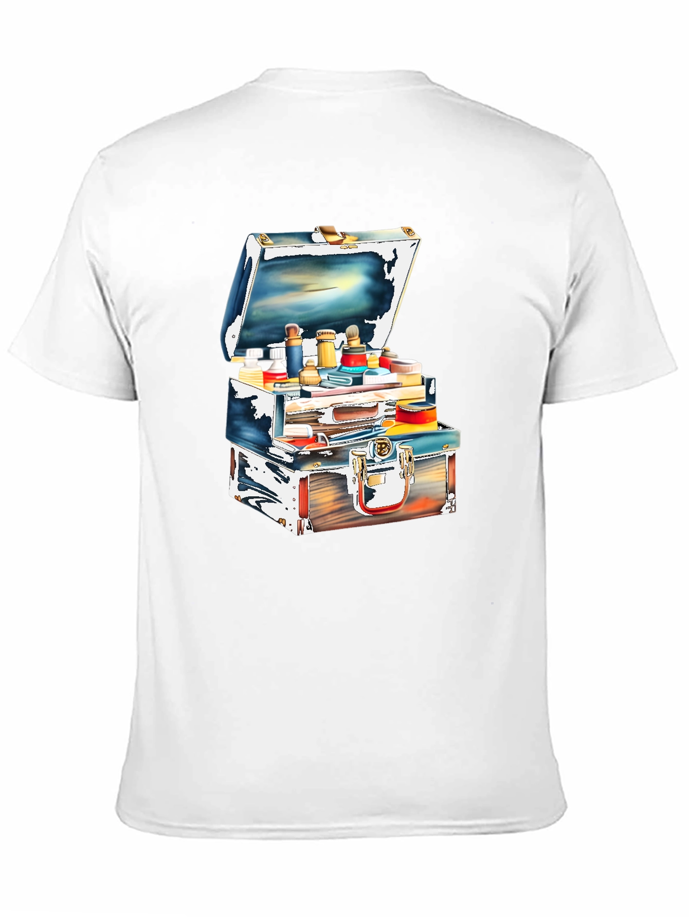 Unique Suitcase Illustration Graphic T-Shirt