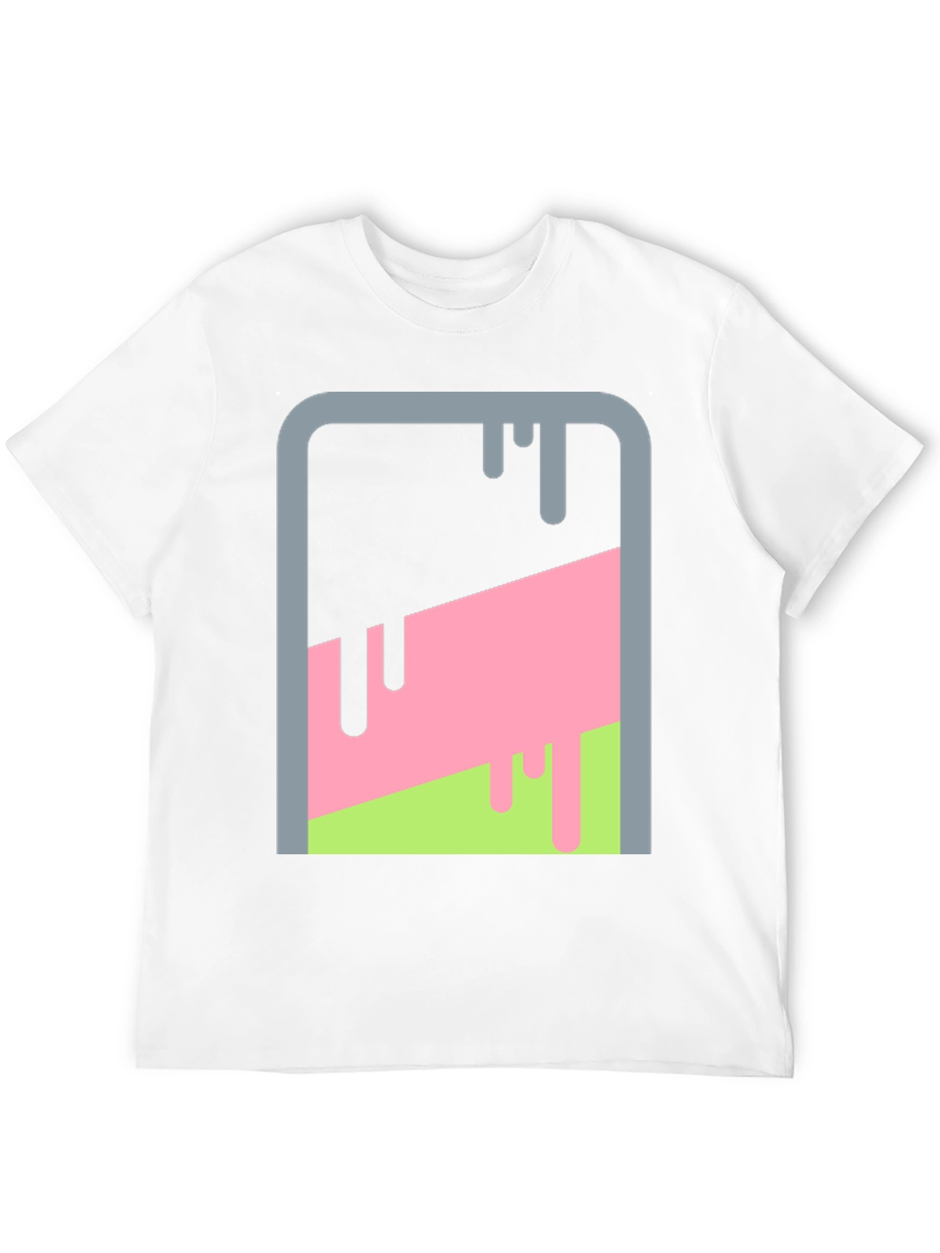 Abstract Dripping Paint Graphic Tee - Mens Black T-Shirt