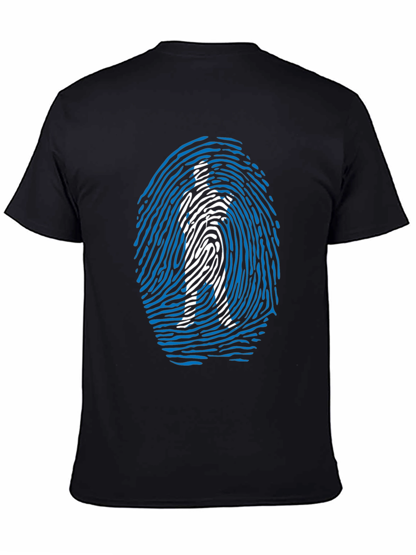 Unique Fingerprint Silhouette Graphic T-Shirt