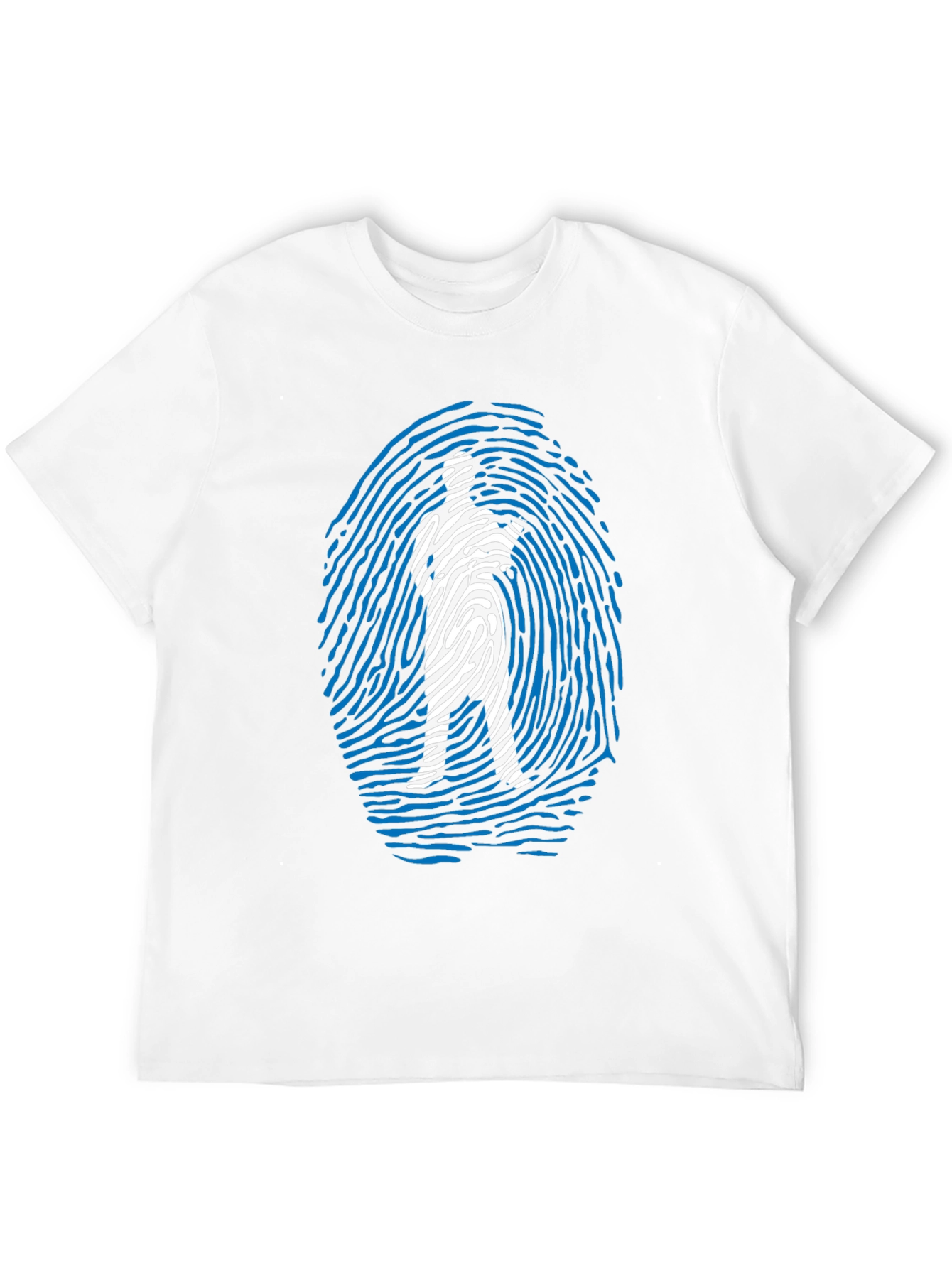 Unique Fingerprint Silhouette Graphic T-Shirt