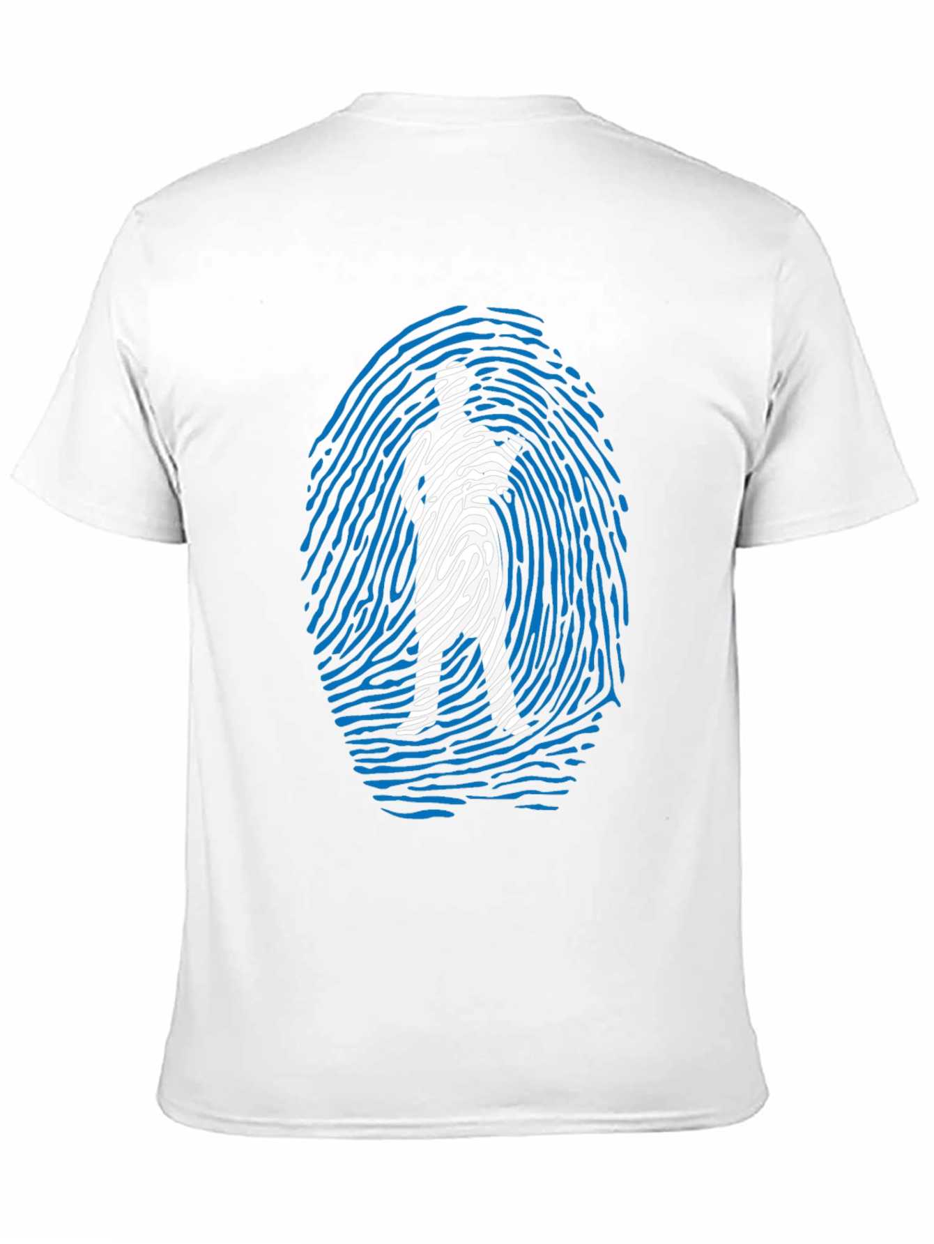 Unique Fingerprint Silhouette Graphic T-Shirt