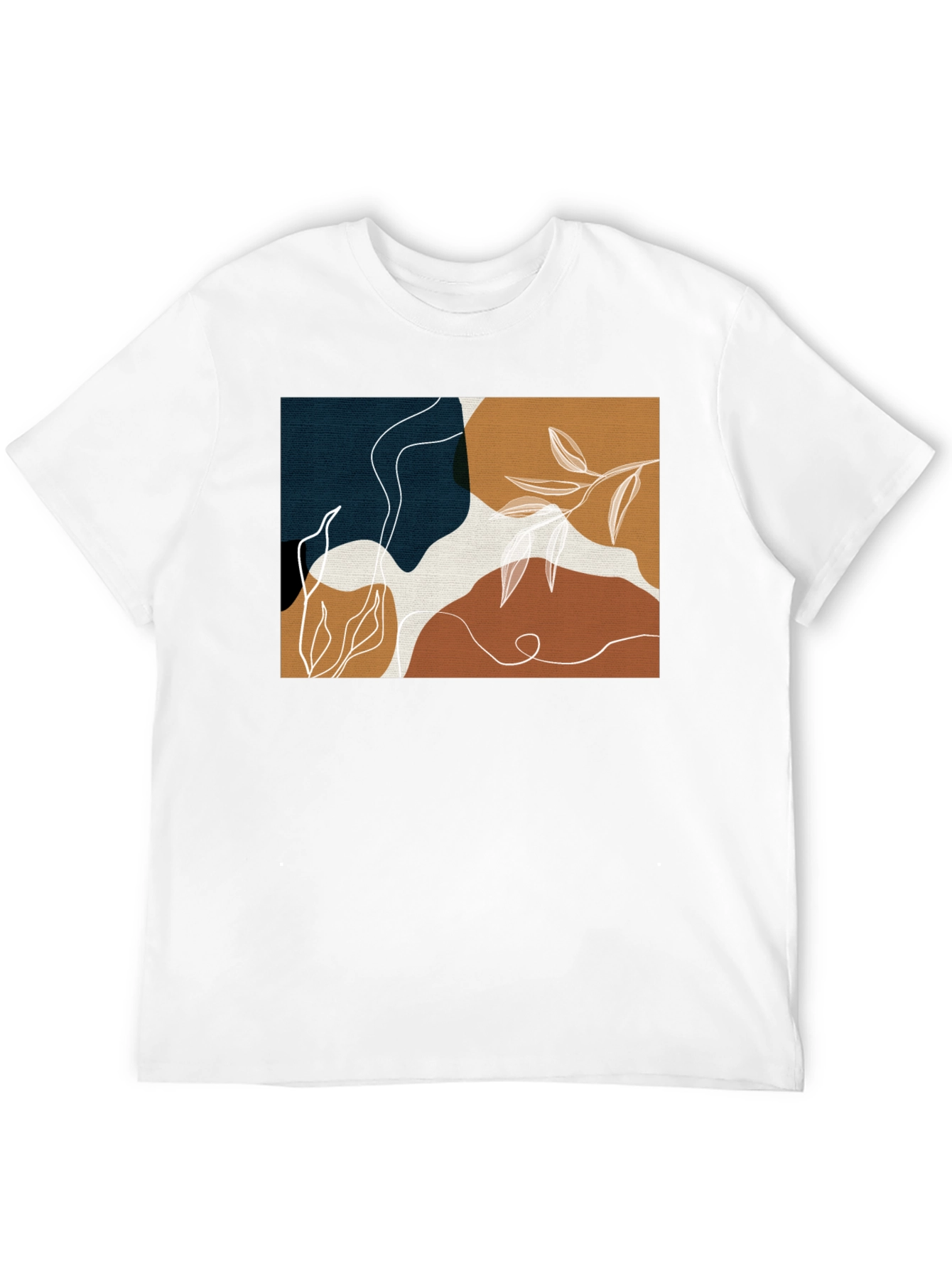 Abstract Botanical T-Shirt: Modern Art Tee