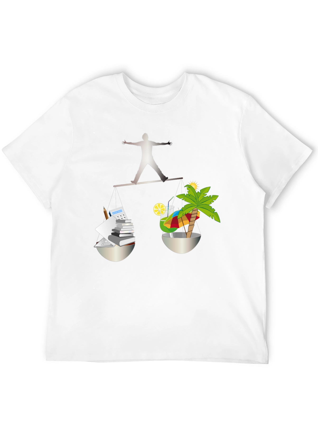 Work-Life Balance T-Shirt - Office & Vacation