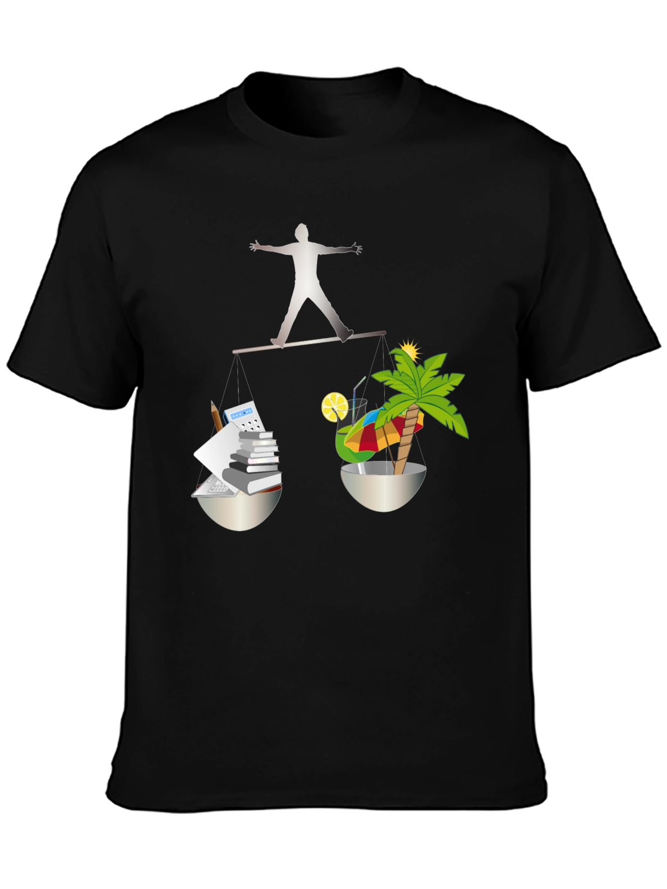 Work-Life Balance T-Shirt - Office & Vacation