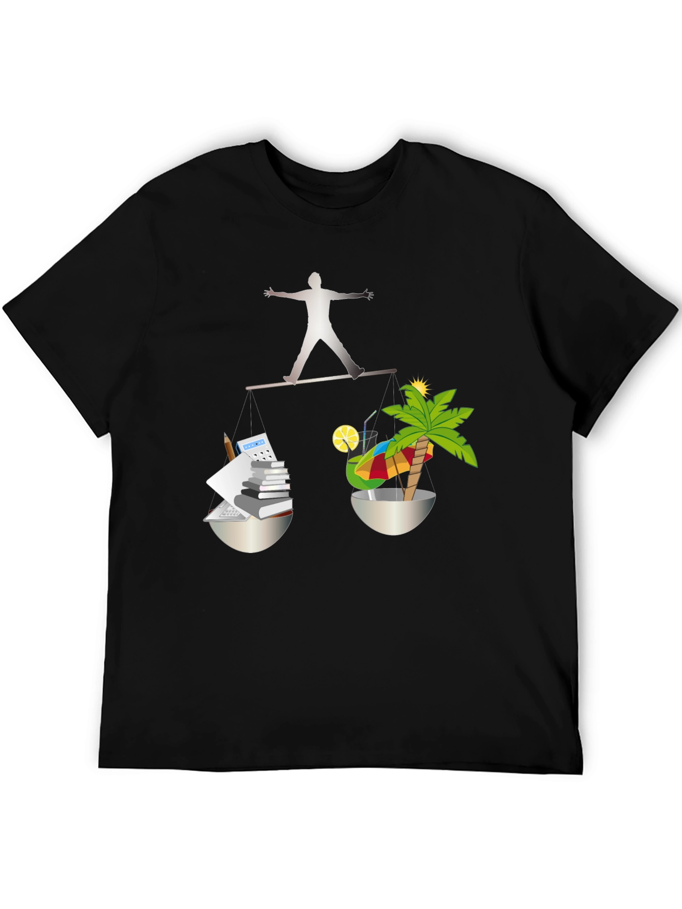 Work-Life Balance T-Shirt - Office & Vacation