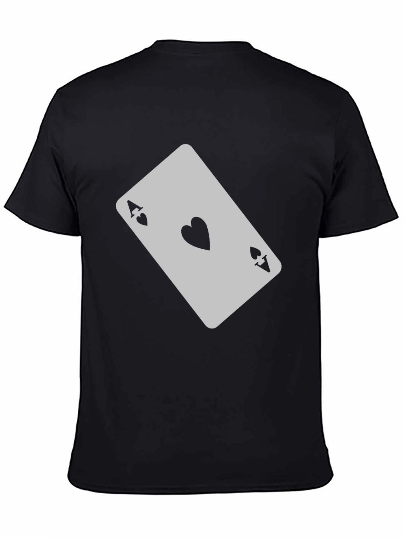 Ace of Hearts Graphic T-Shirt - Black Casual Tee