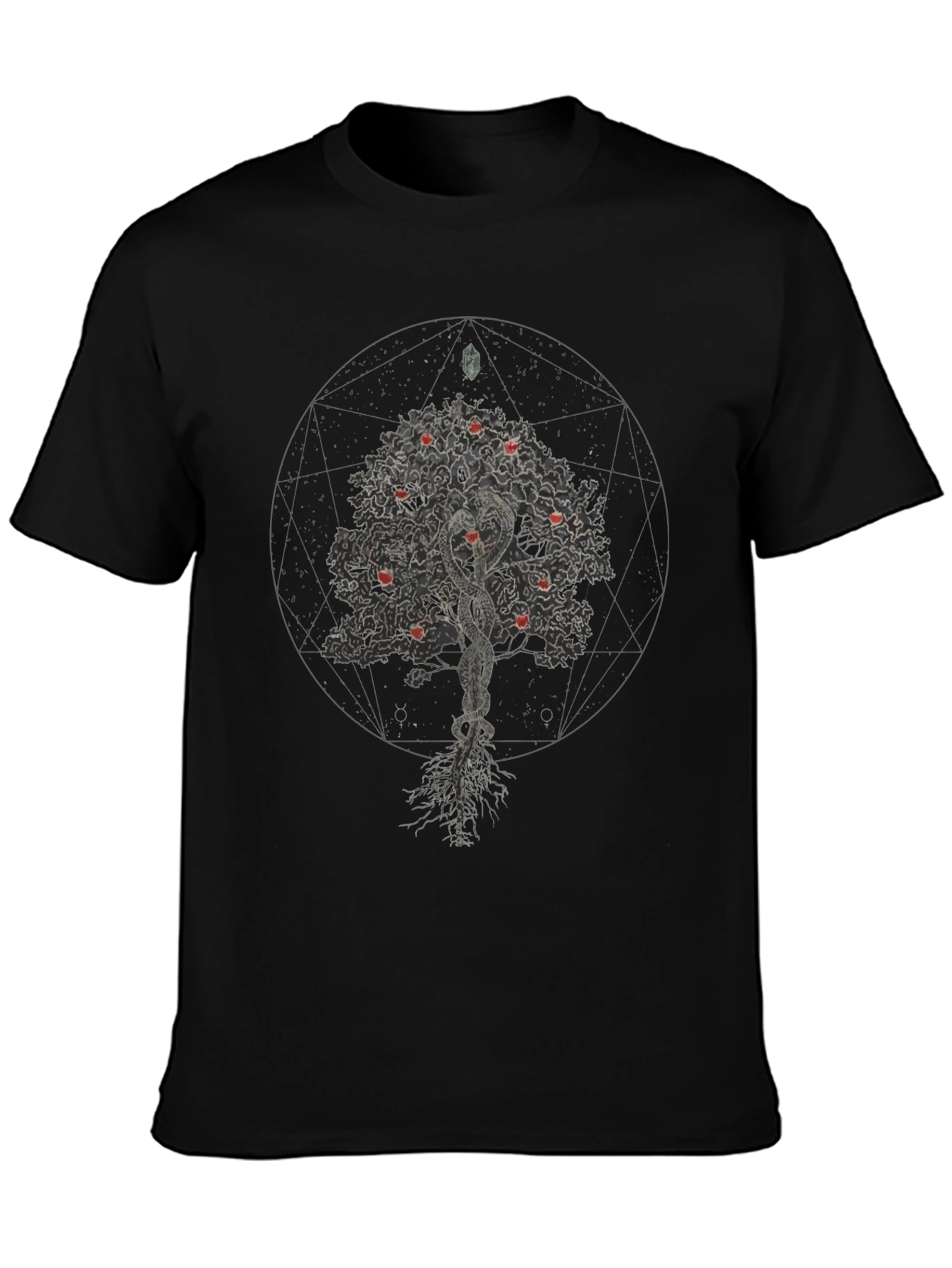 Tree of Knowledge Black Graphic T-Shirt
