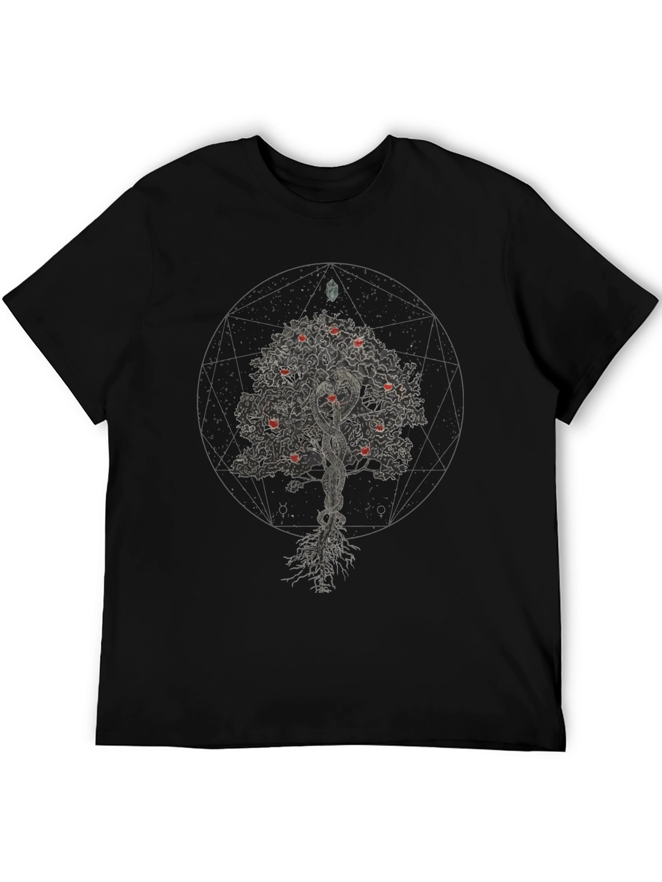 Tree of Knowledge Black Graphic T-Shirt