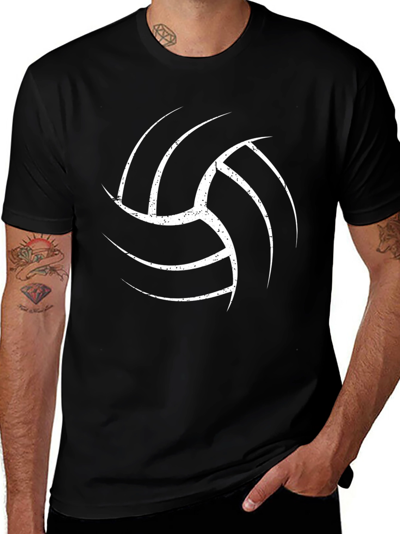 Volleyball Graphic Tee - Stylish & Comfy Black T-Shirt