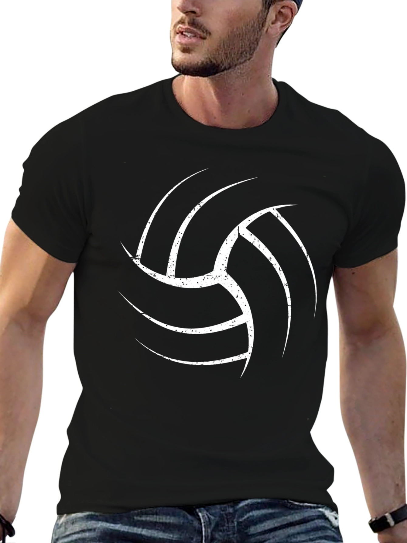 Volleyball Graphic Tee - Stylish & Comfy Black T-Shirt