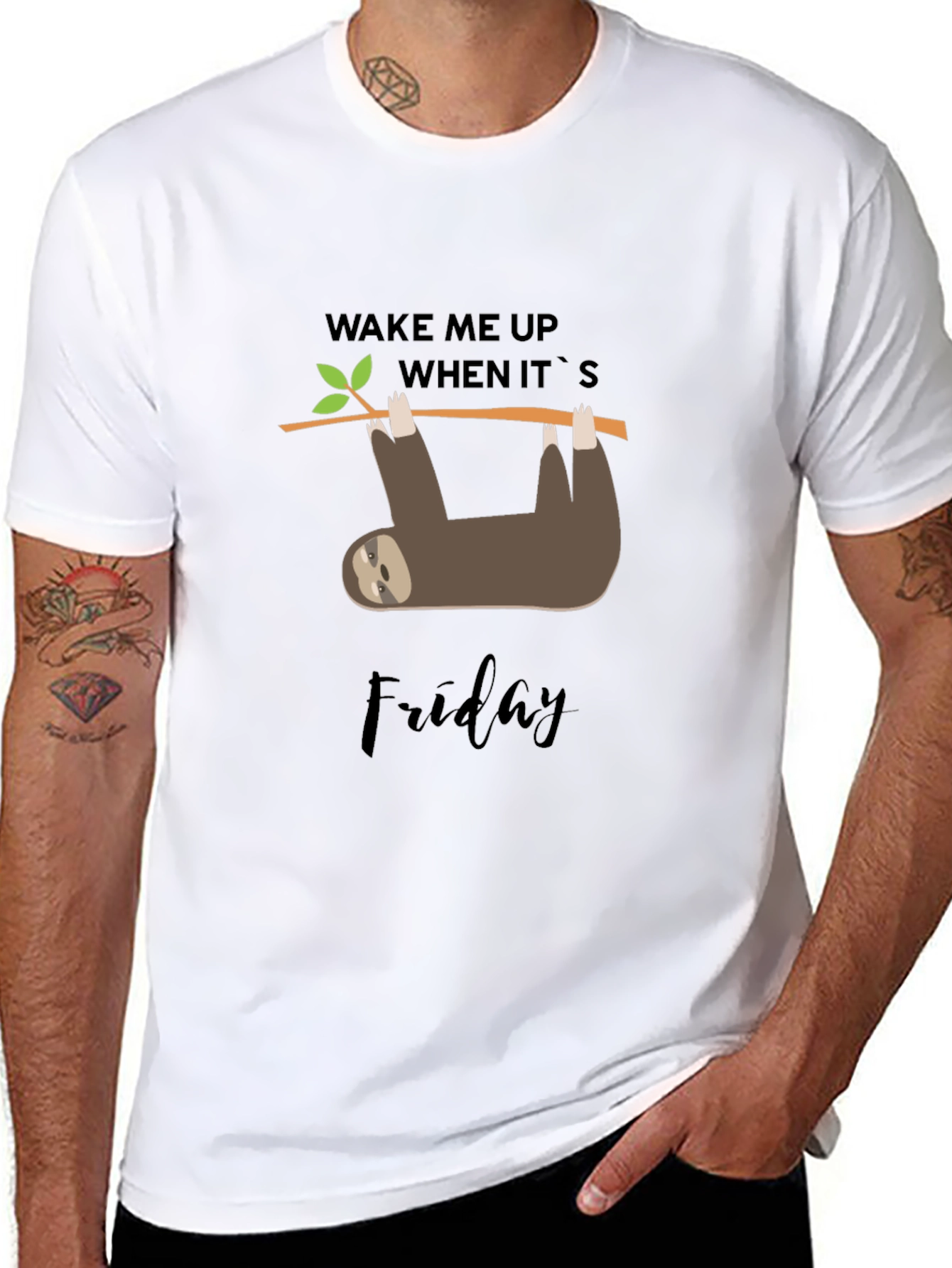 Wake Me Up When Its Friday Sloth T-Shirt