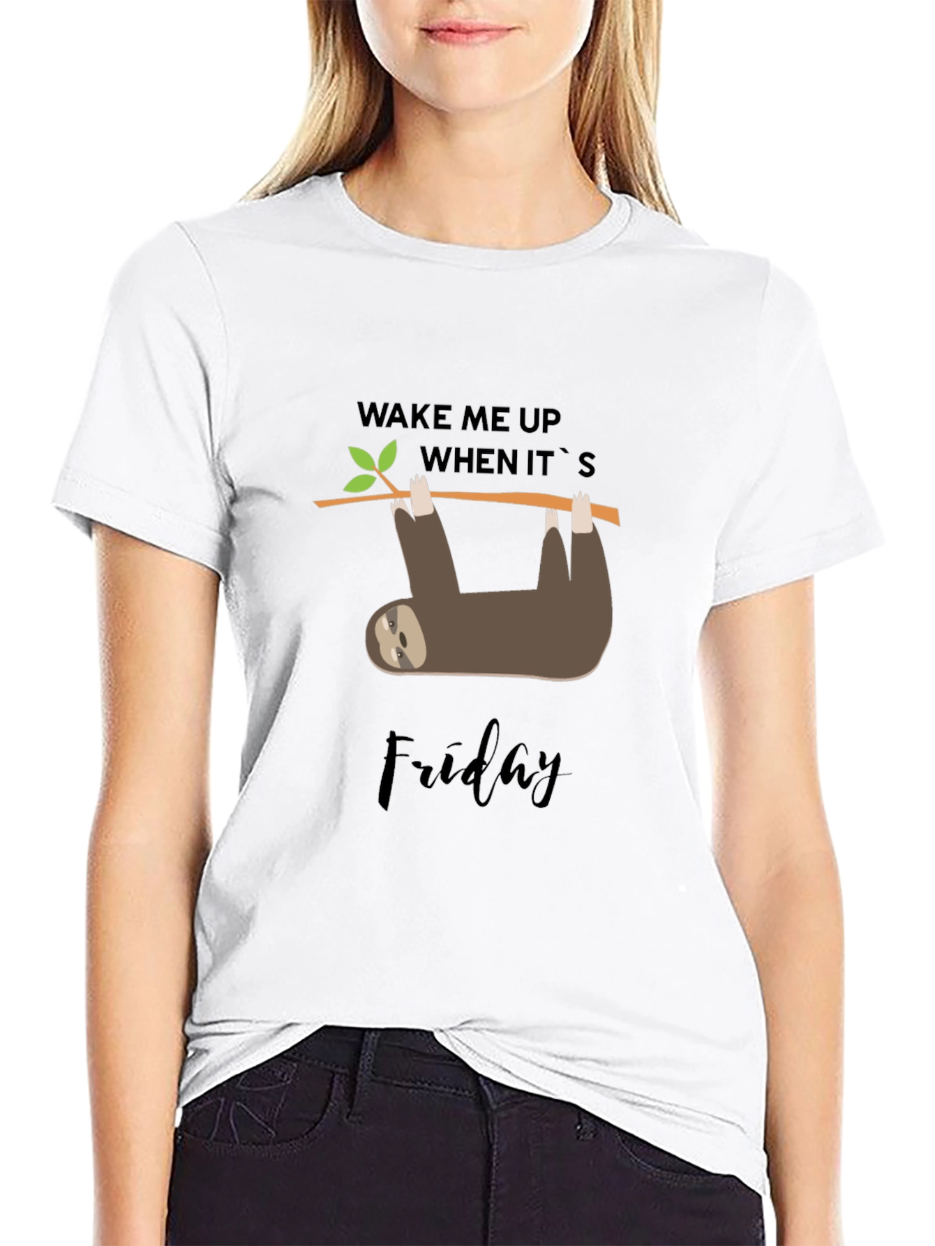 Wake Me Up When Its Friday Sloth T-Shirt