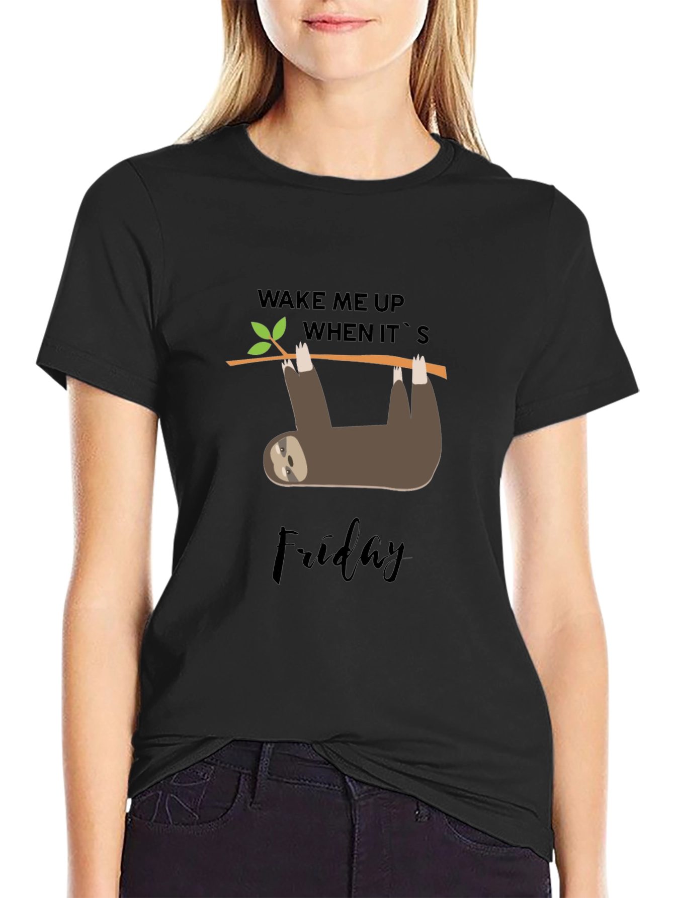 Wake Me Up When Its Friday Sloth T-Shirt