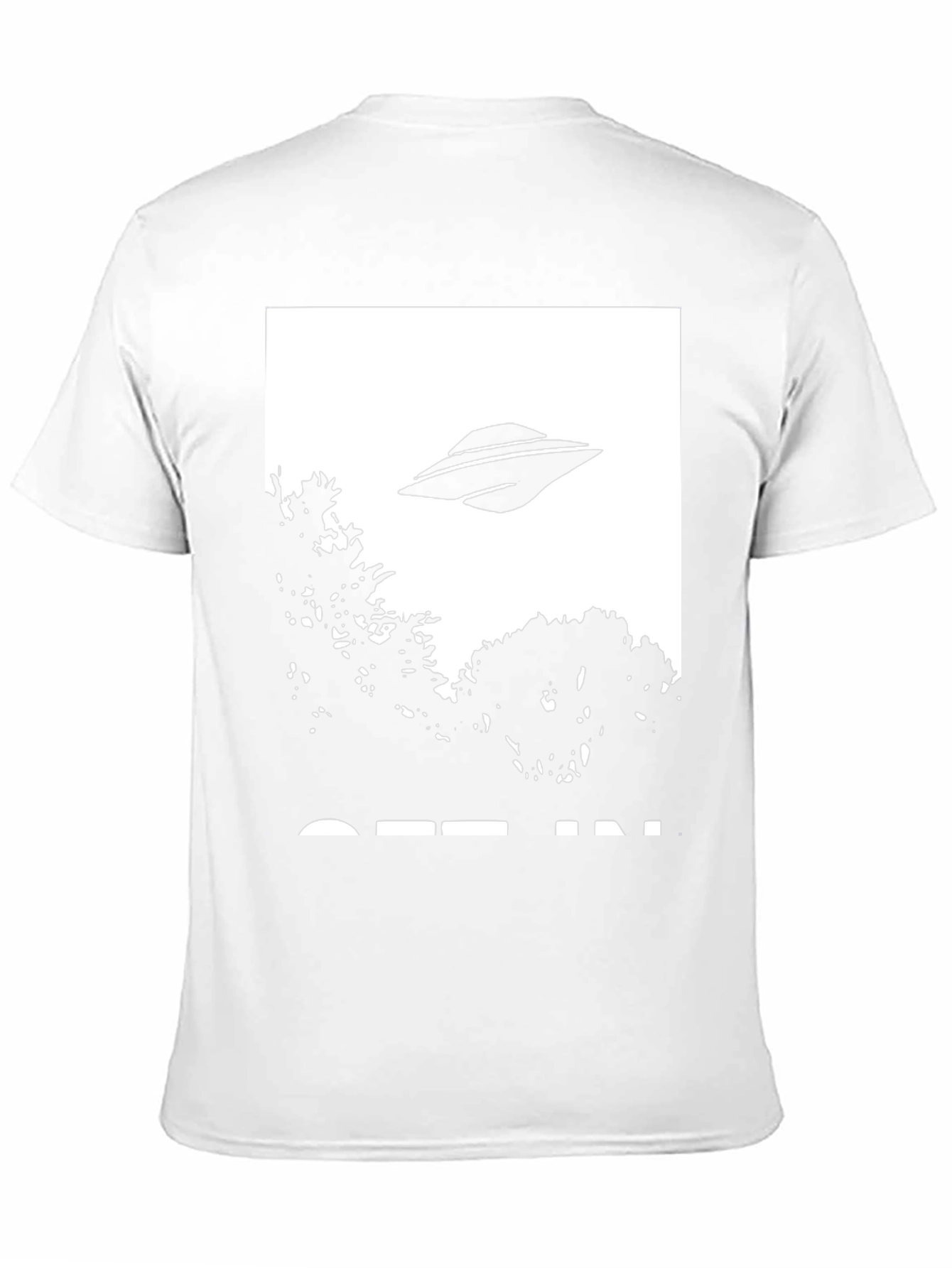 UFO Abduction Graphic Tee - Black Cotton T-Shirt