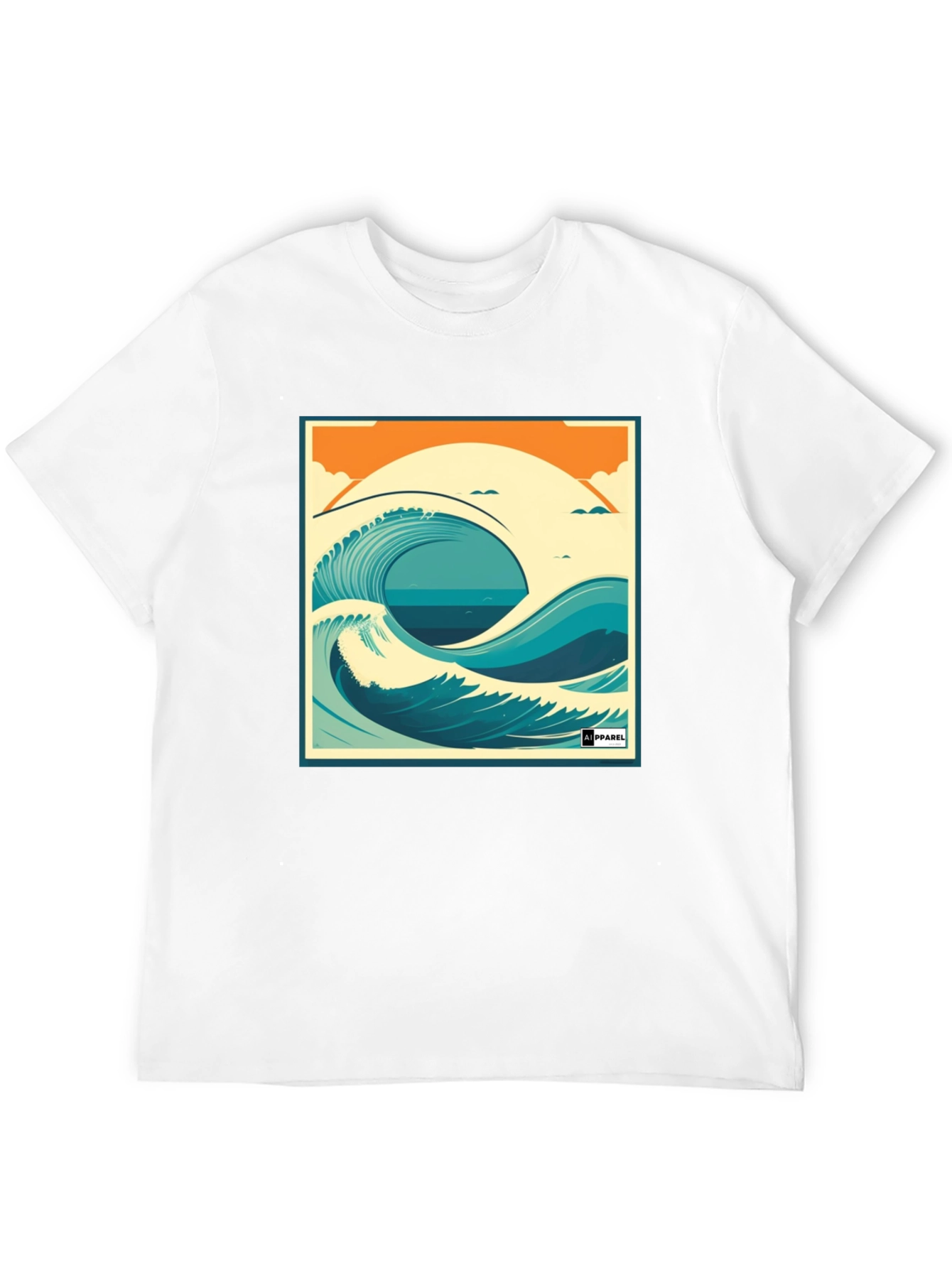 Wave Graphic T-Shirt - Black