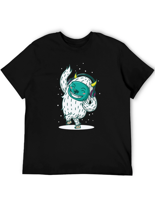 Yeti DJ Black T-Shirt - Monster Graphic Tee