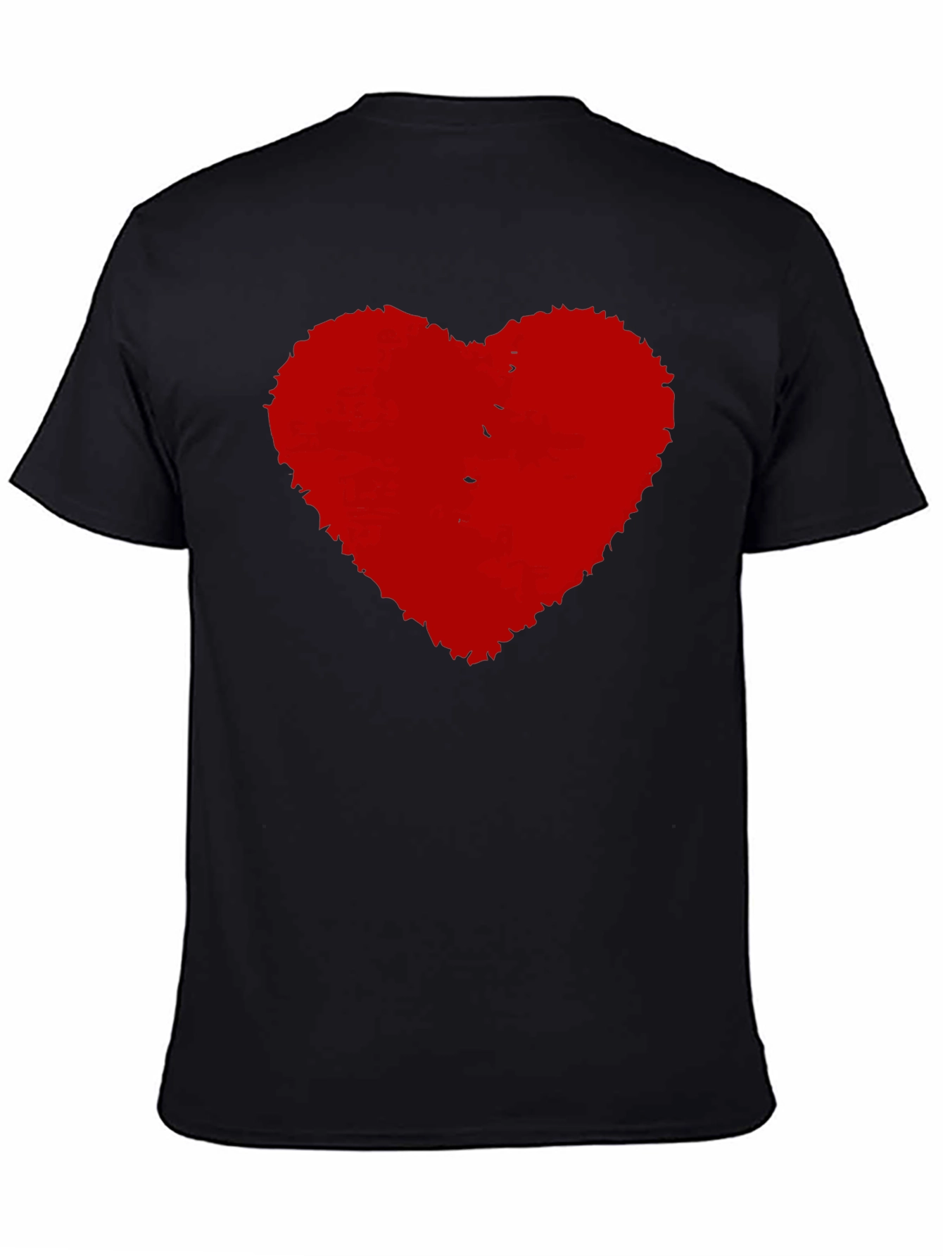Black T-Shirt with Red Heart
