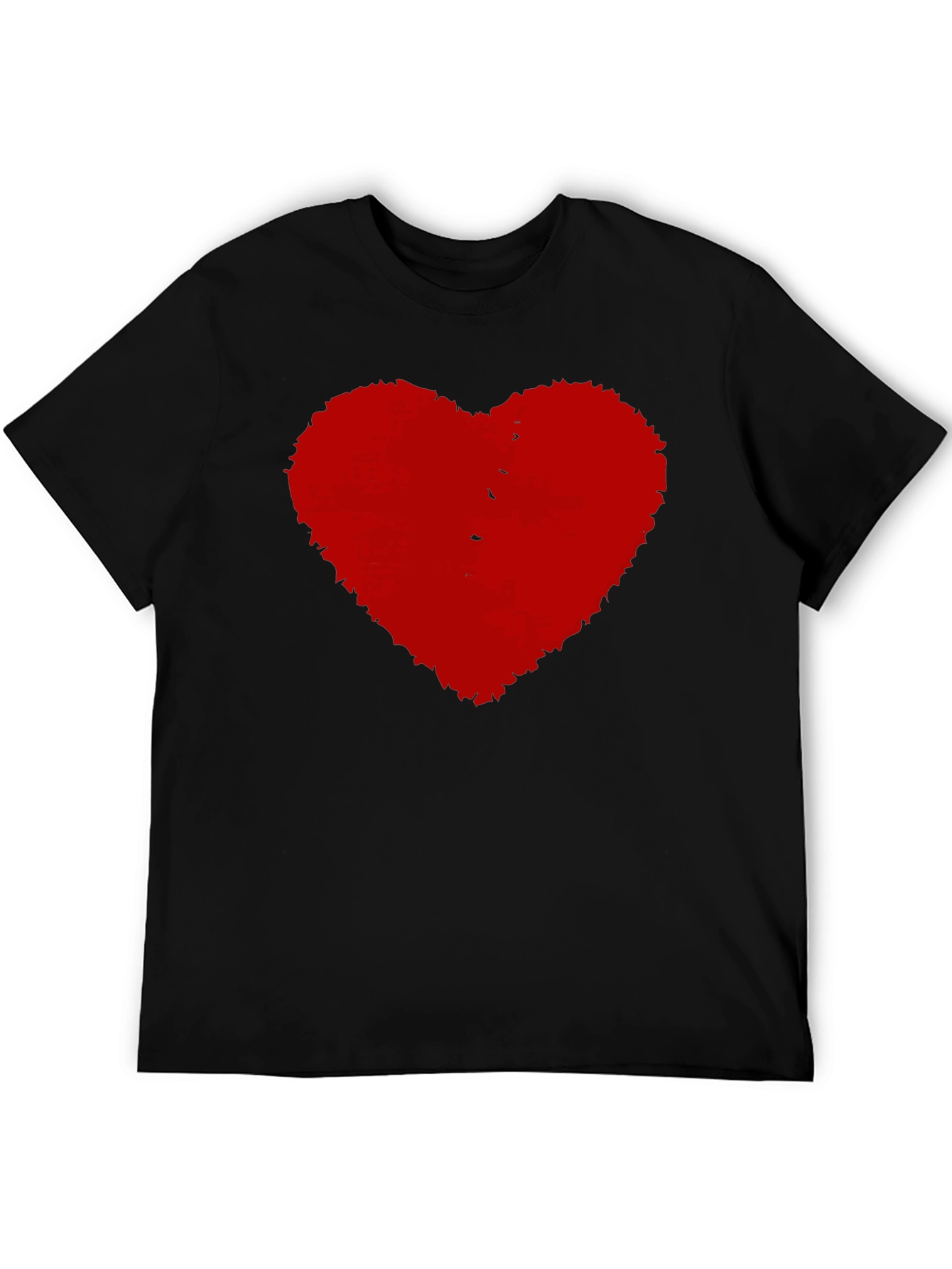 Black T-Shirt with Red Heart