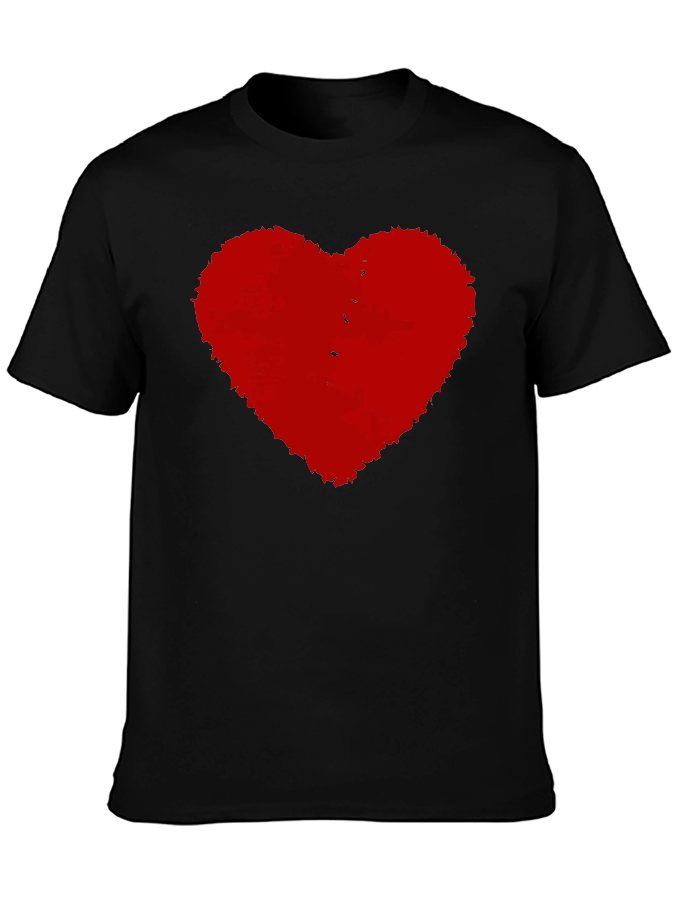 Black T-Shirt with Red Heart