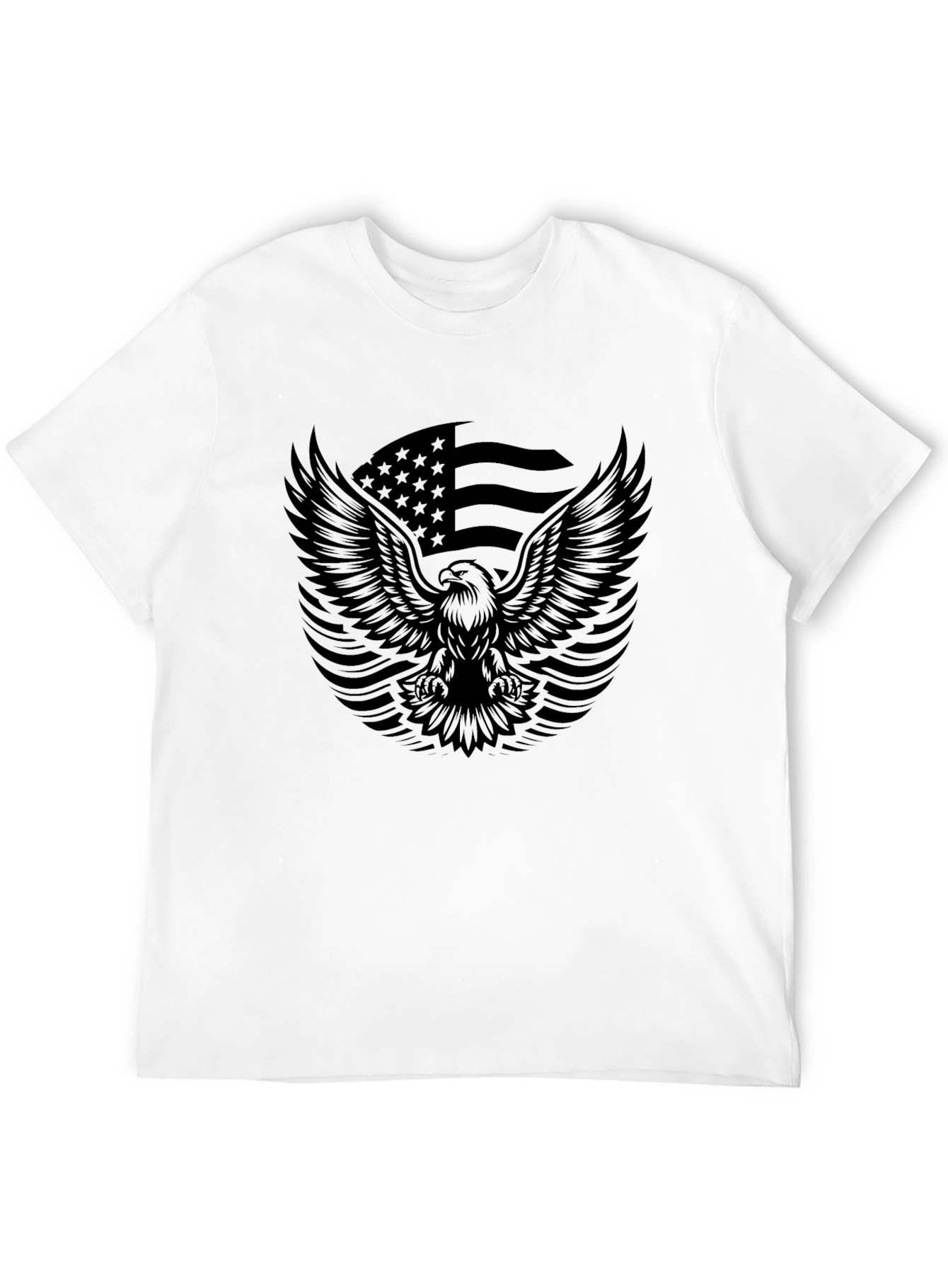 American Pride Eagle Graphic Tee - Mens Black T-Shirt