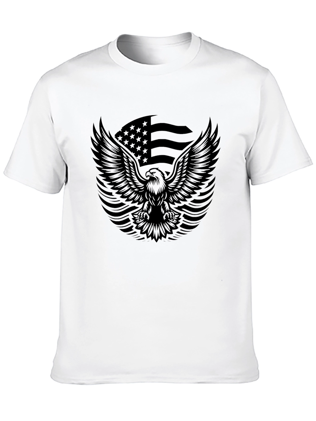 American Pride Eagle Graphic Tee - Mens Black T-Shirt