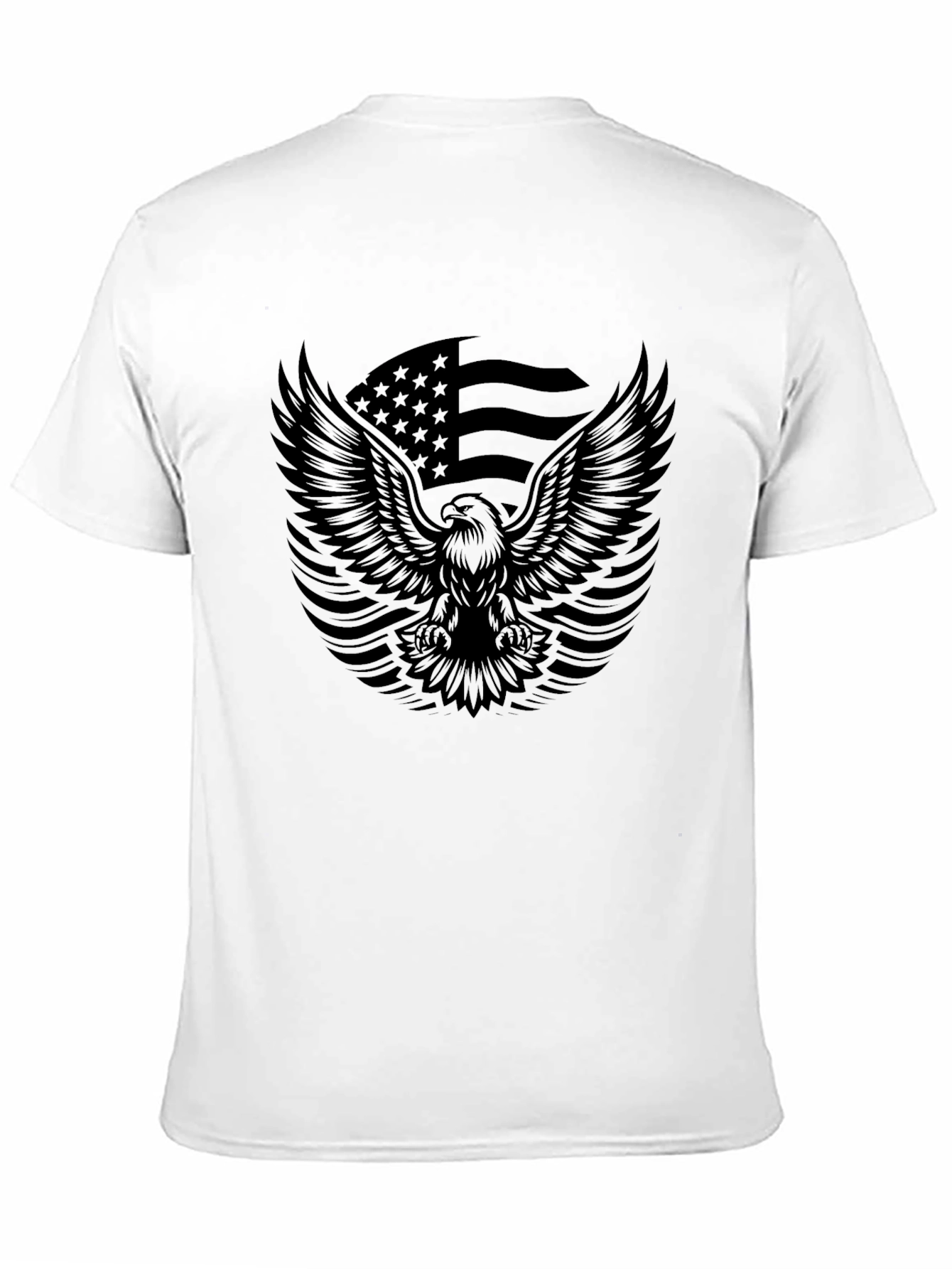 American Pride Eagle Graphic Tee - Mens Black T-Shirt