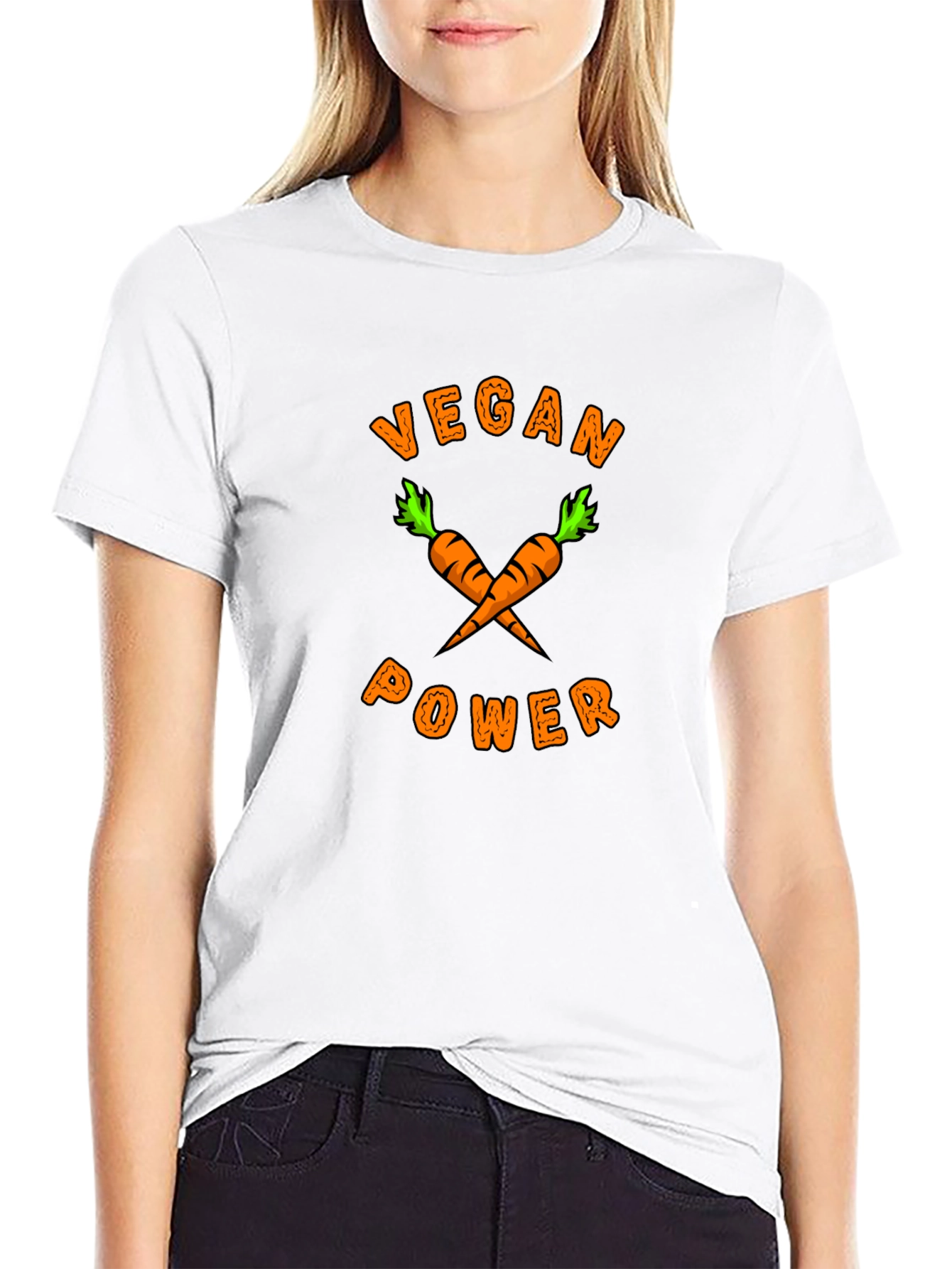 Vegan Power T-Shirt - Carrot Graphic Tee