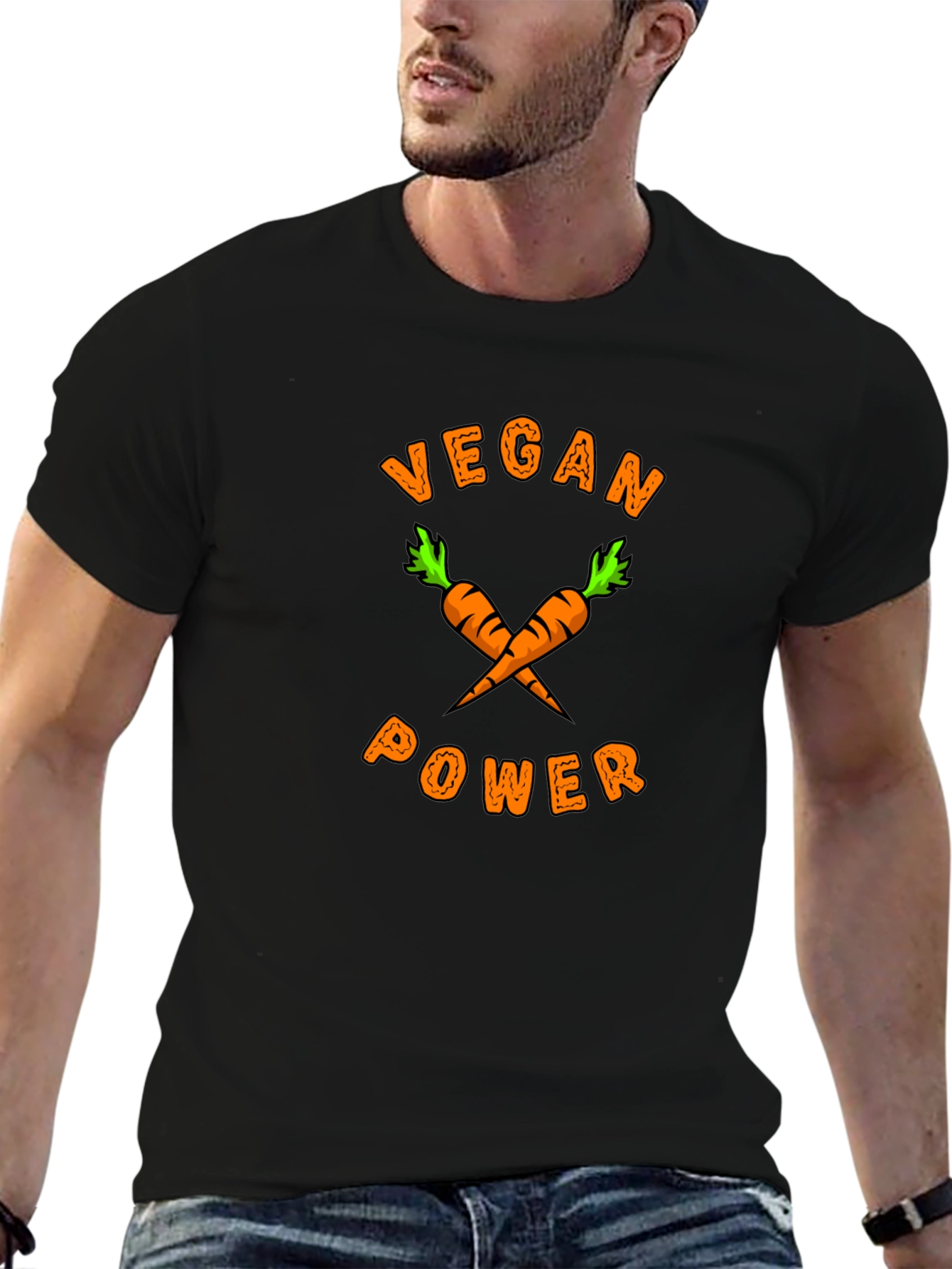 Vegan Power T-Shirt - Carrot Graphic Tee