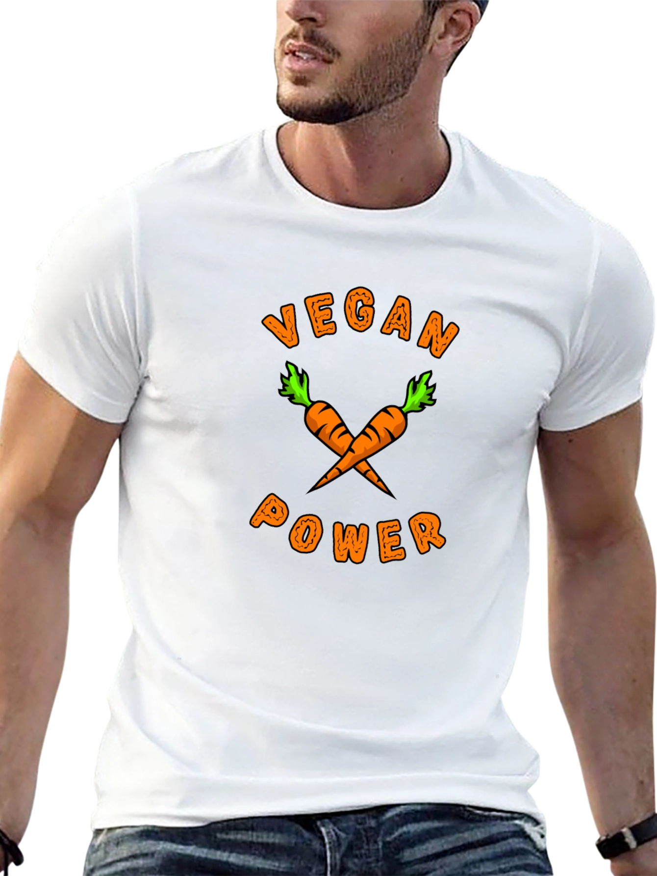 Vegan Power T-Shirt - Carrot Graphic Tee