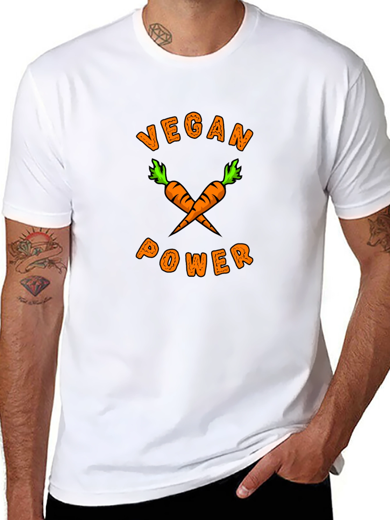 Vegan Power T-Shirt - Carrot Graphic Tee