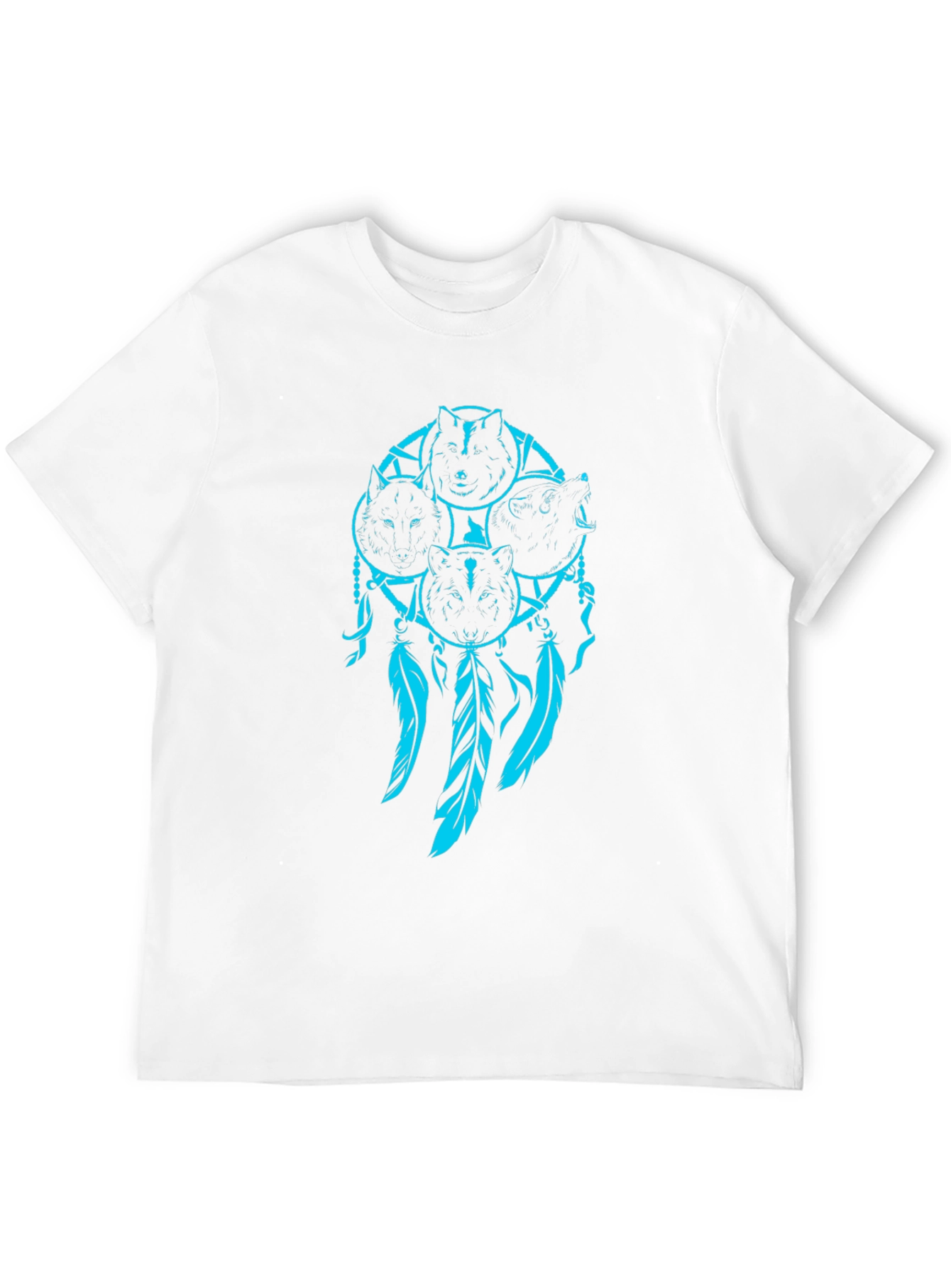 Wolf Dreamcatcher Graphic Black T-Shirt