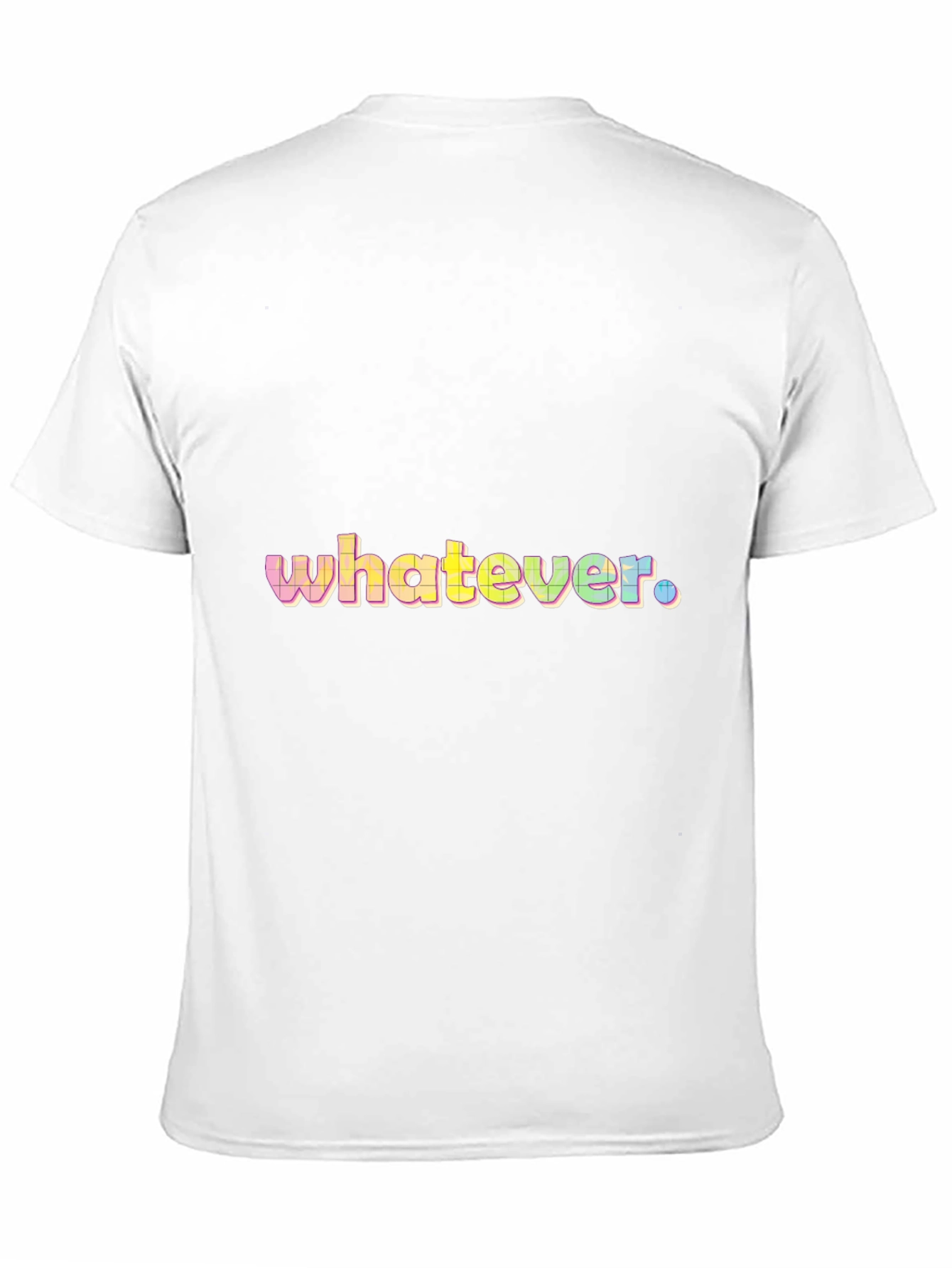 Whatever Pastel Graphic Tee - Black Cotton Blend