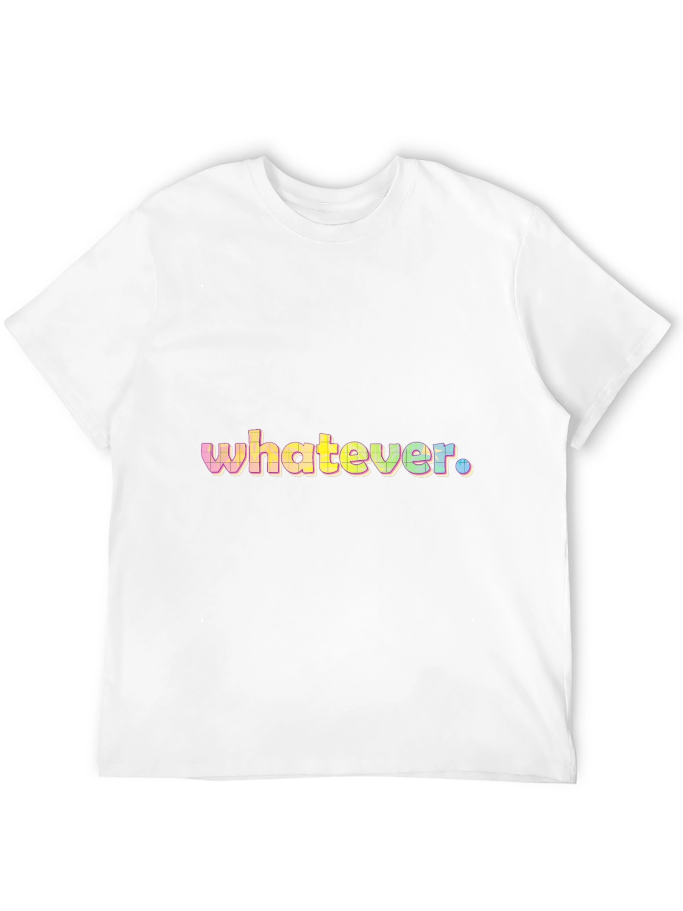 Whatever Pastel Graphic Tee - Black Cotton Blend