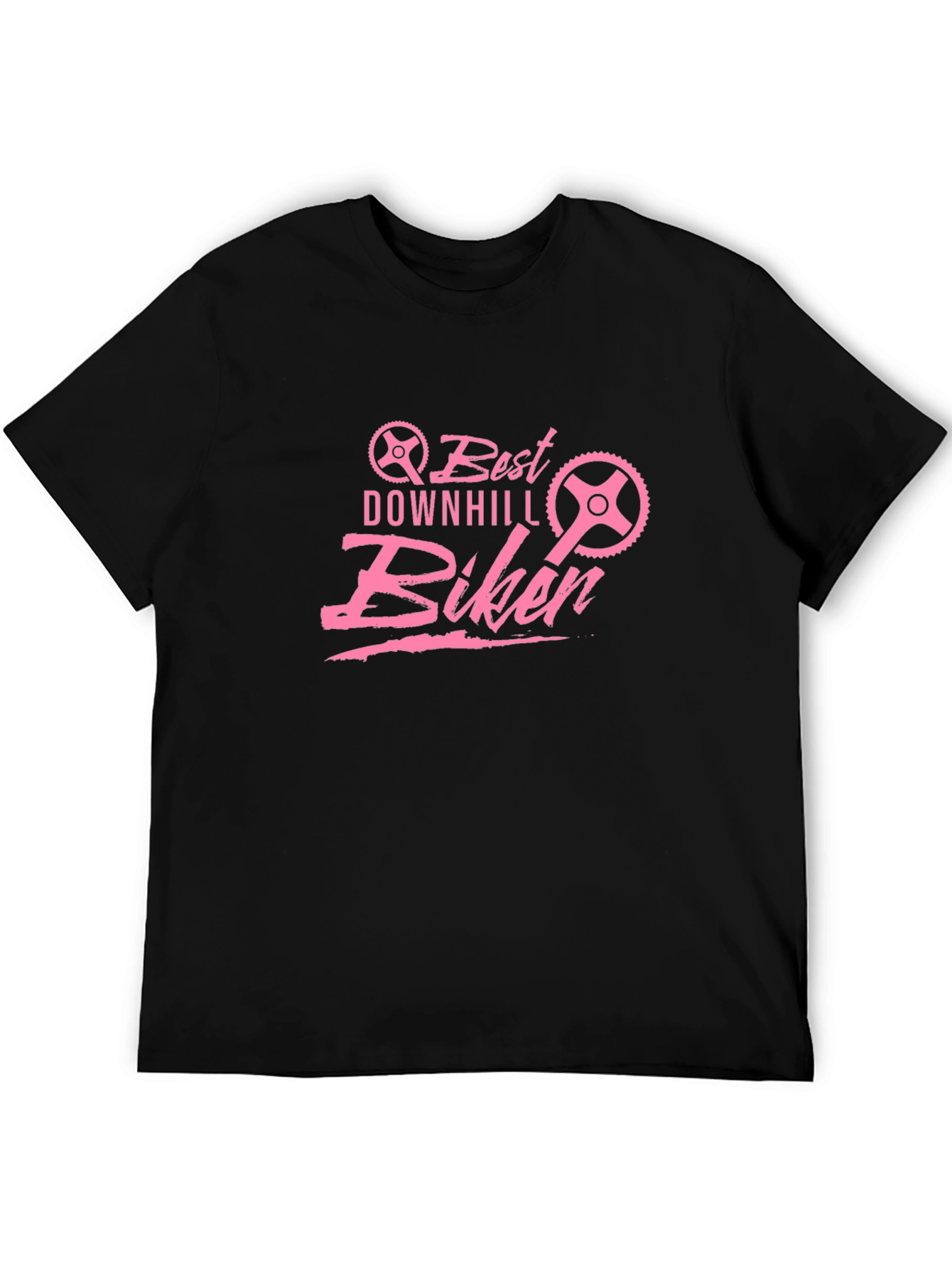 Best Downhill Biker T-Shirt - Pink Graphic Tee