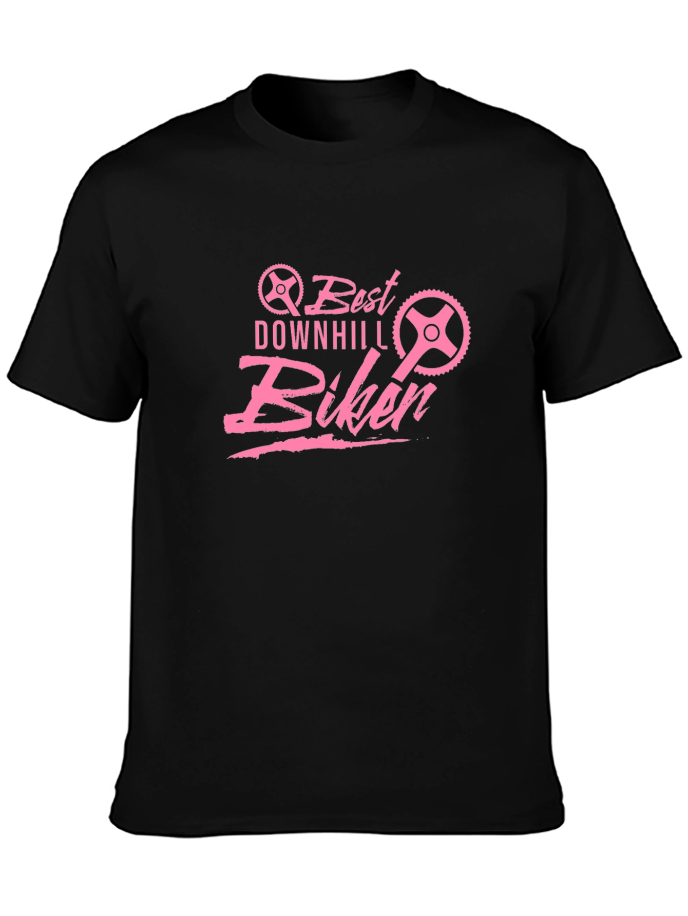 Best Downhill Biker T-Shirt - Pink Graphic Tee