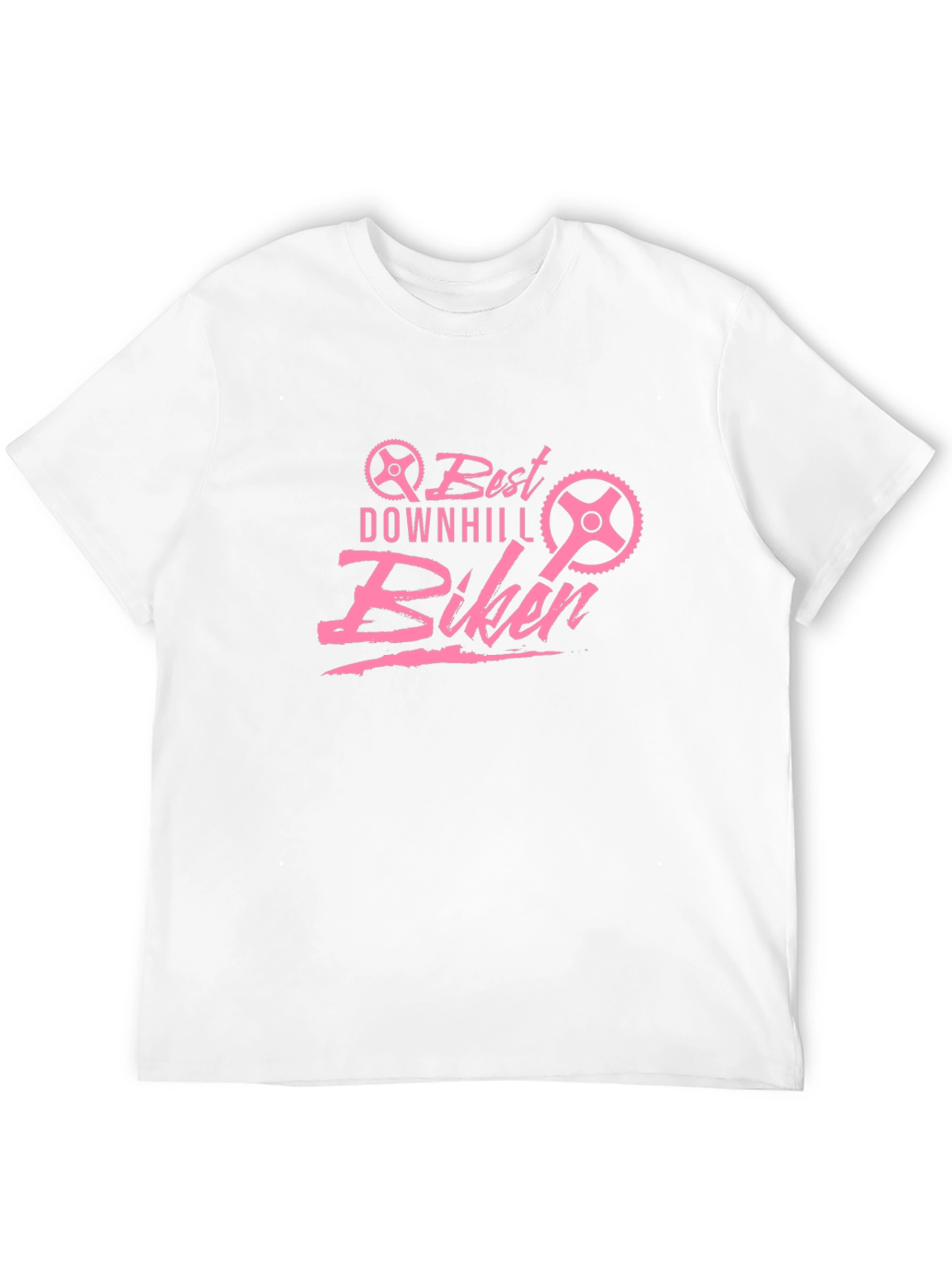 Best Downhill Biker T-Shirt - Pink Graphic Tee