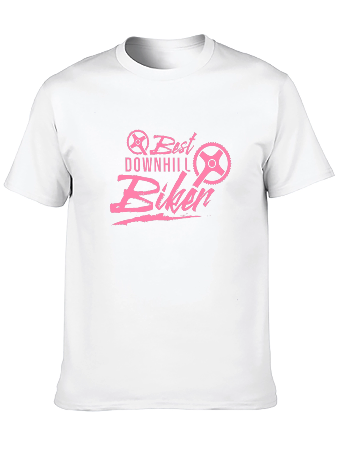 Best Downhill Biker T-Shirt - Pink Graphic Tee