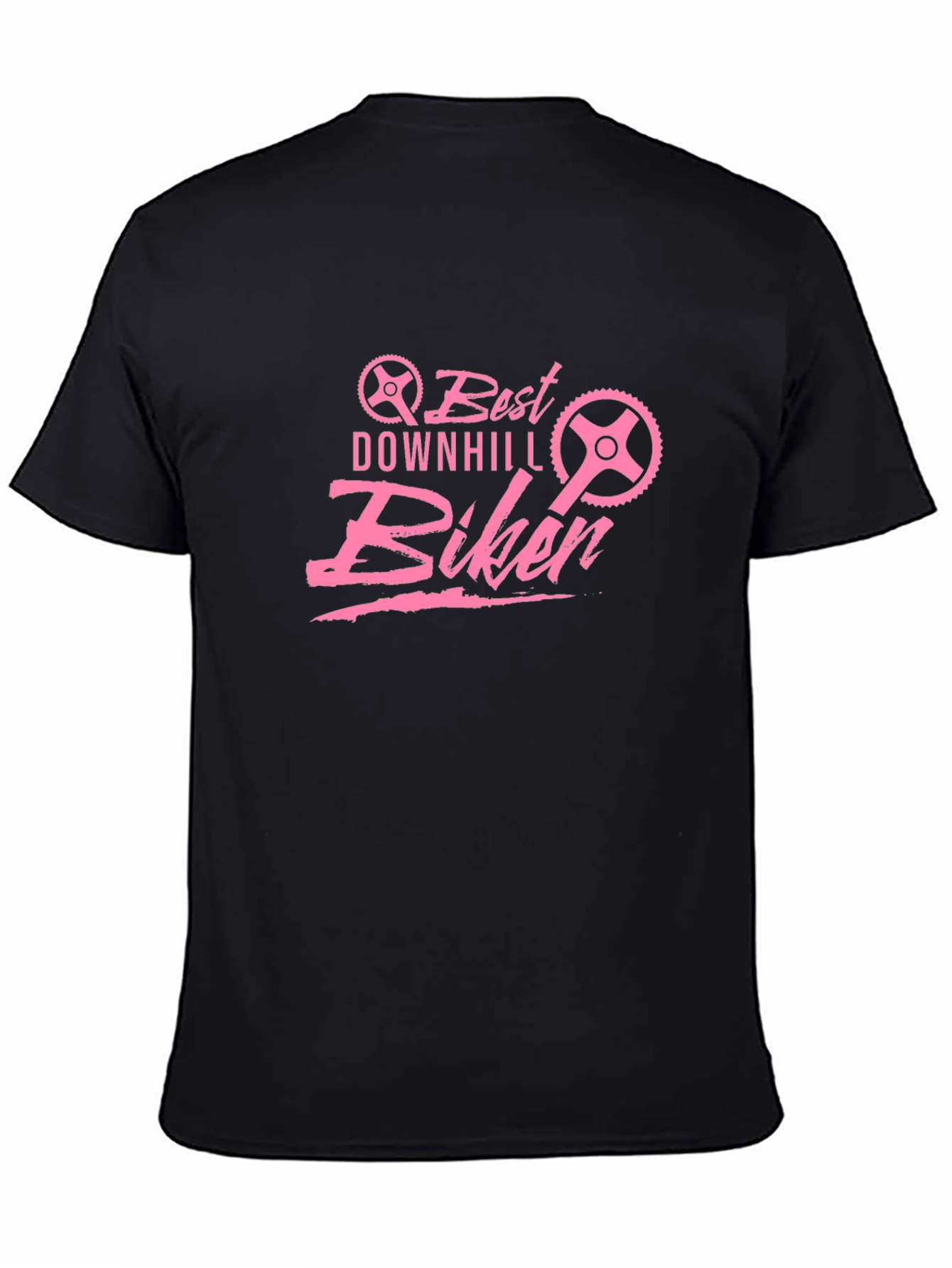 Best Downhill Biker T-Shirt - Pink Graphic Tee