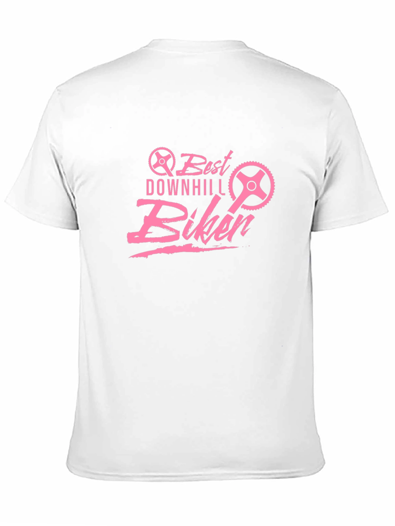 Best Downhill Biker T-Shirt - Pink Graphic Tee