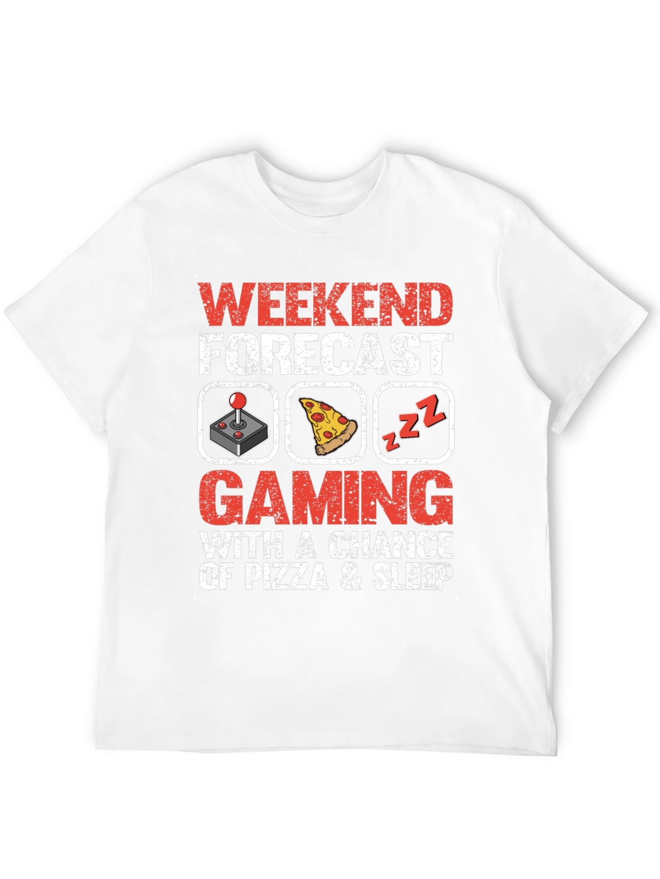 Weekend Forecast Gaming Pizza Sleep T-Shirt