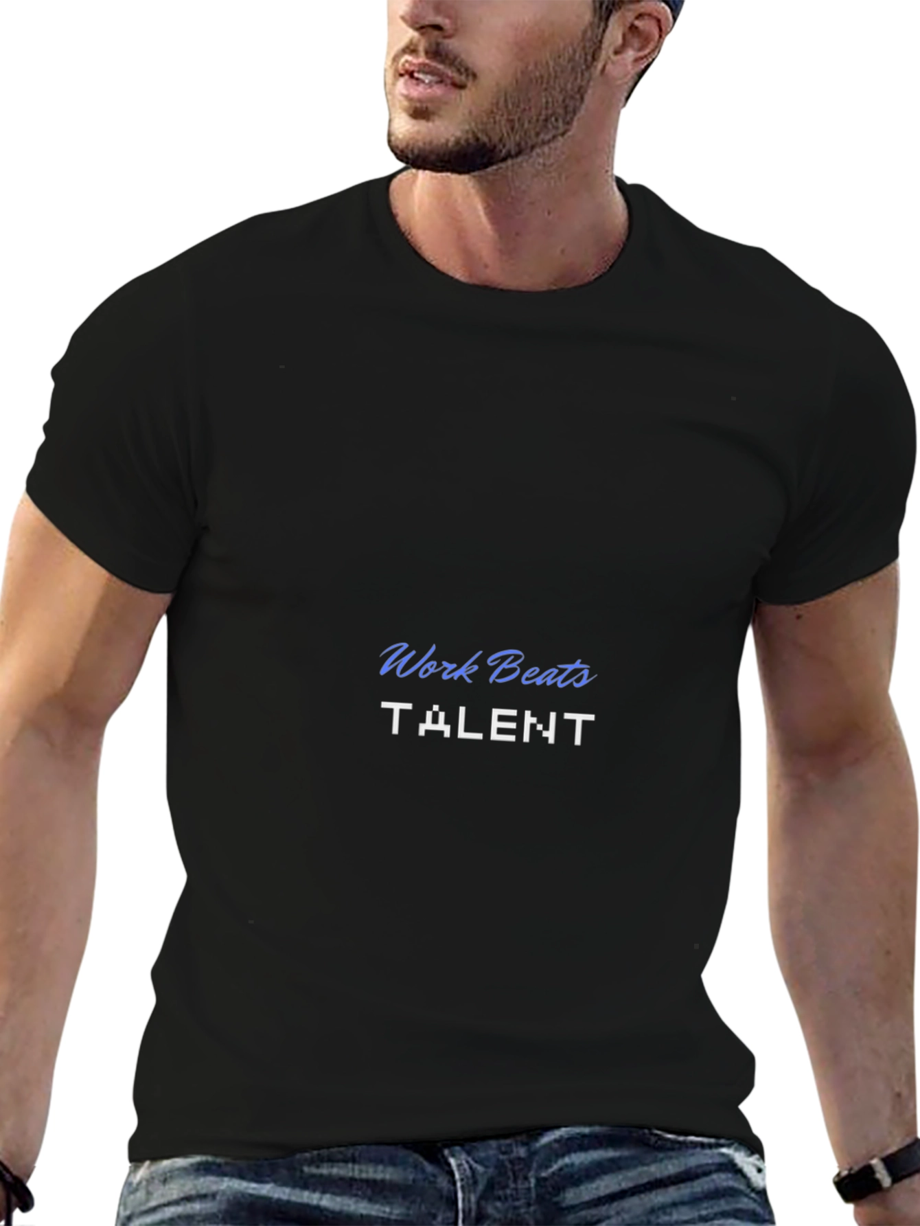 Work Beats Talent Graphic Tee - Black