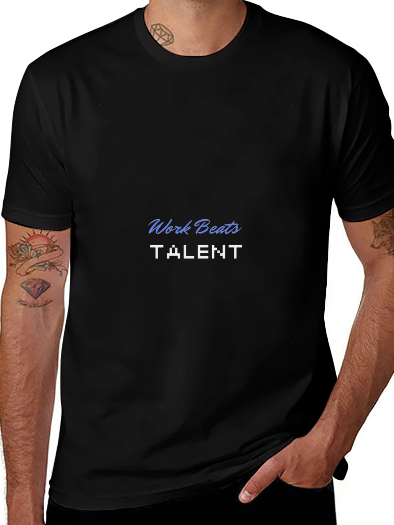 Work Beats Talent Graphic Tee - Black
